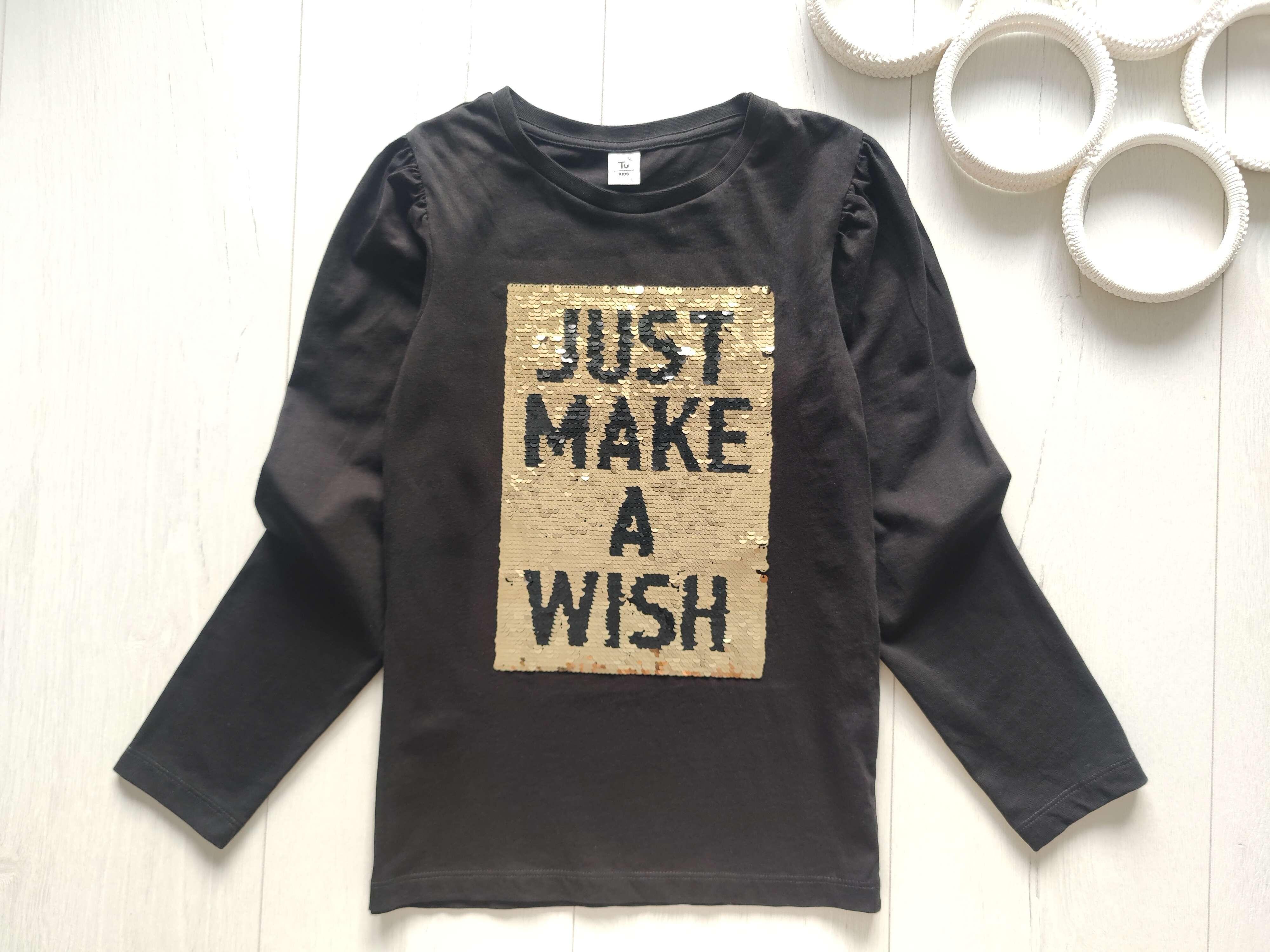 8 років, зріст 128 Чорний лонг у паєтках