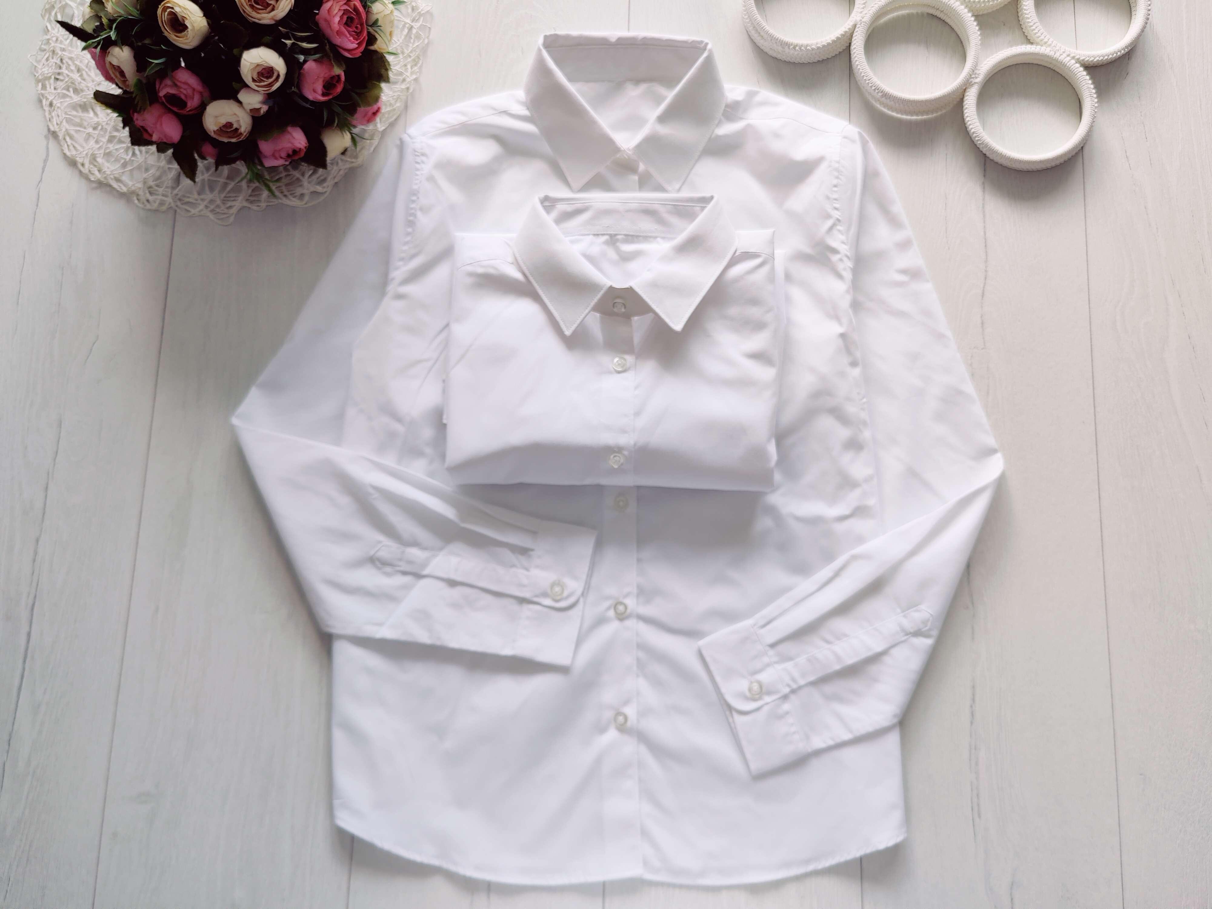 15,16 лет, Новые белые рубашки длинный рукав