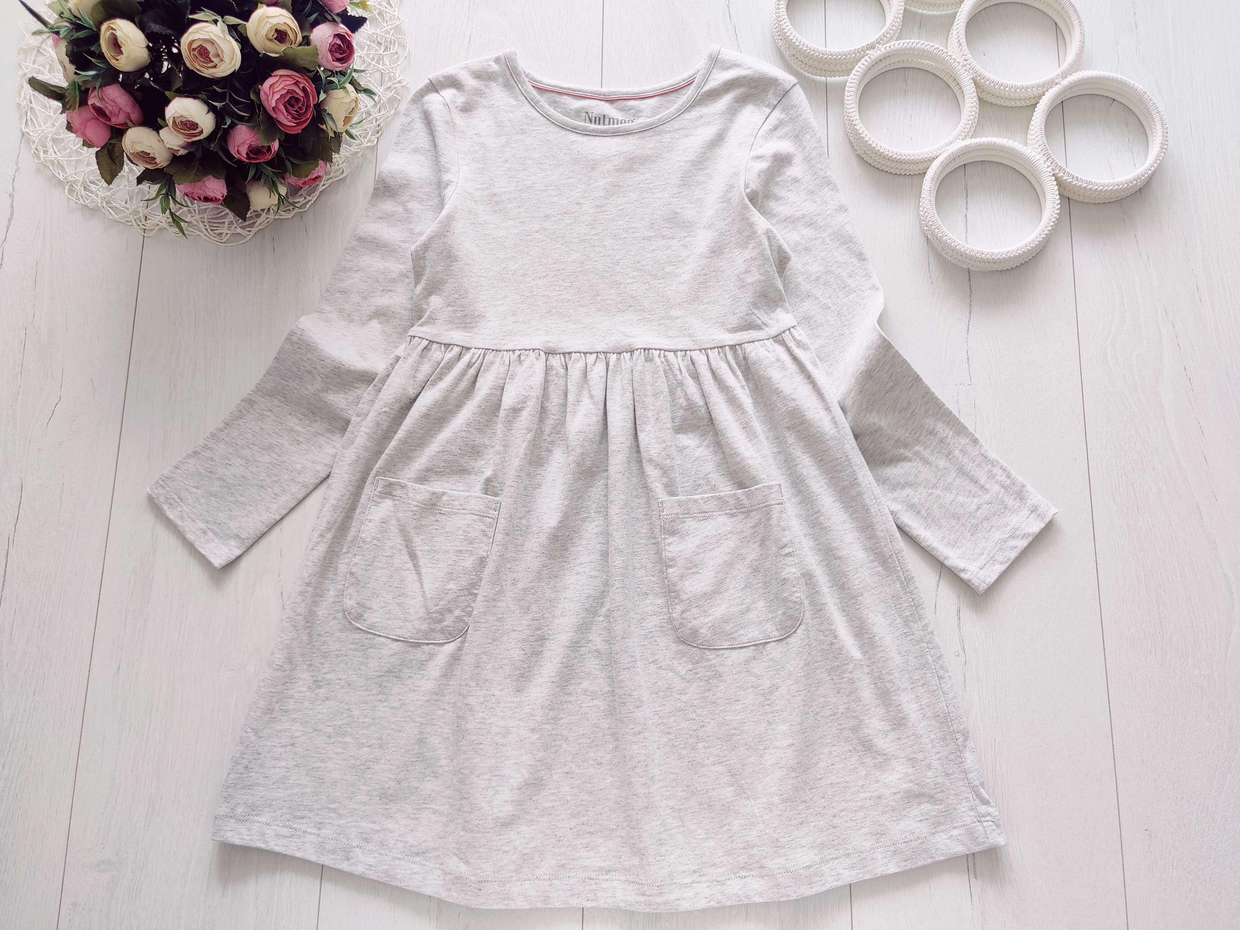 8,9 років, зріст 128,134 Нове трикотажне плаття з рукавами