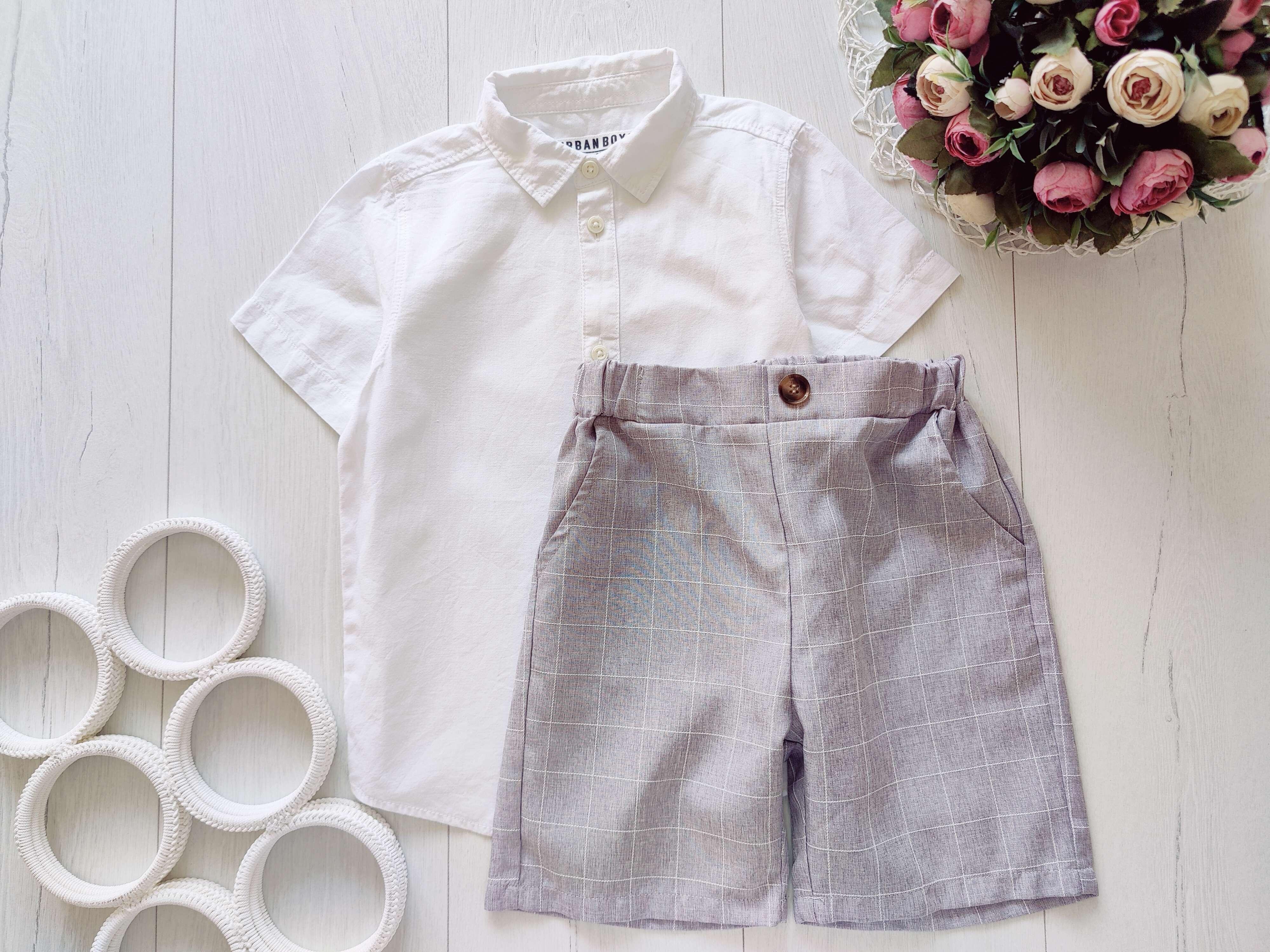 7 років, зріст 122 Класичні шорти з білою сорочкою