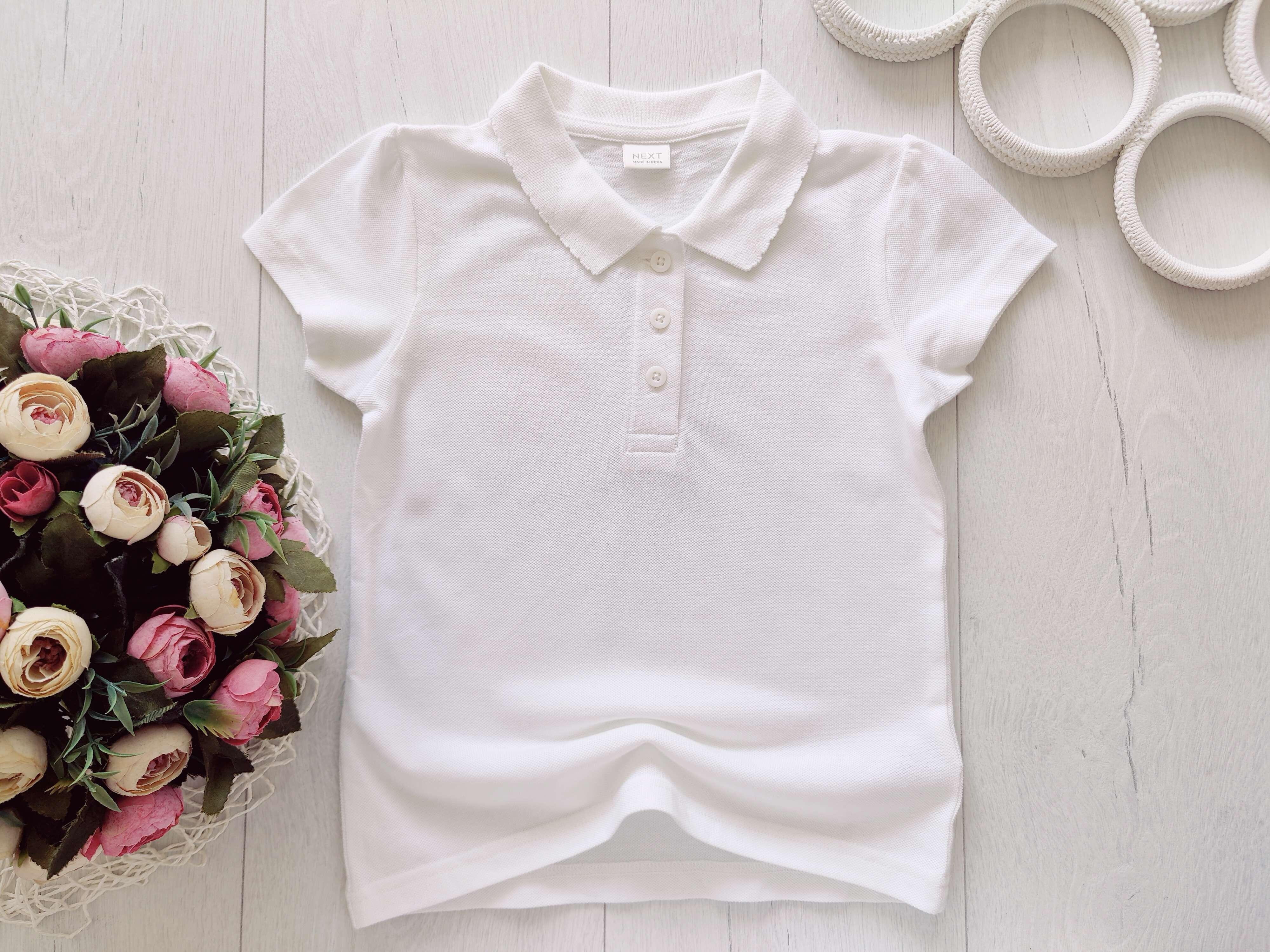 5 років, зріст 110 Нове біле поло дівчинці