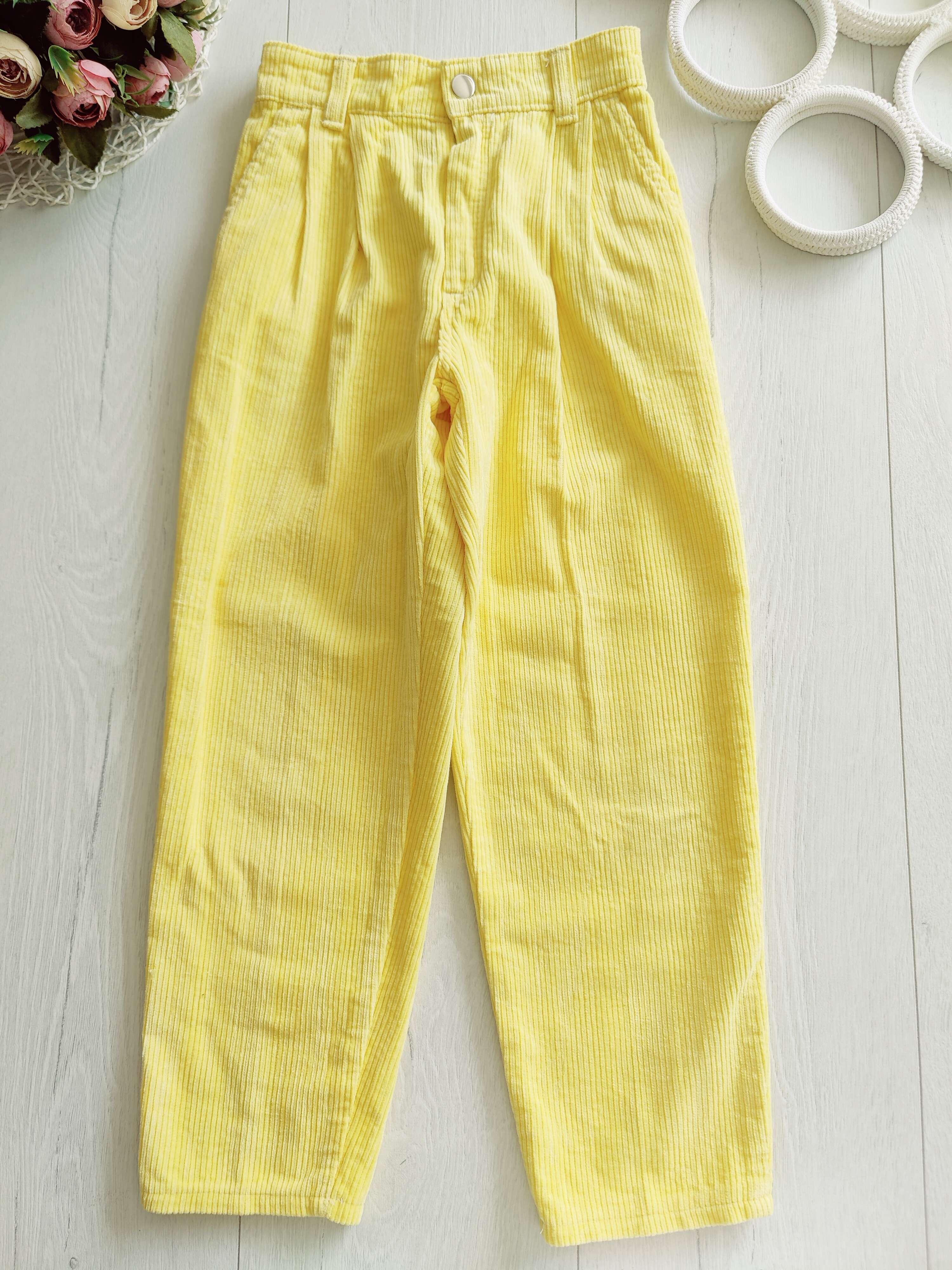 6,7 років, зріст 116,122 Яскраво жовті вельветові штани
