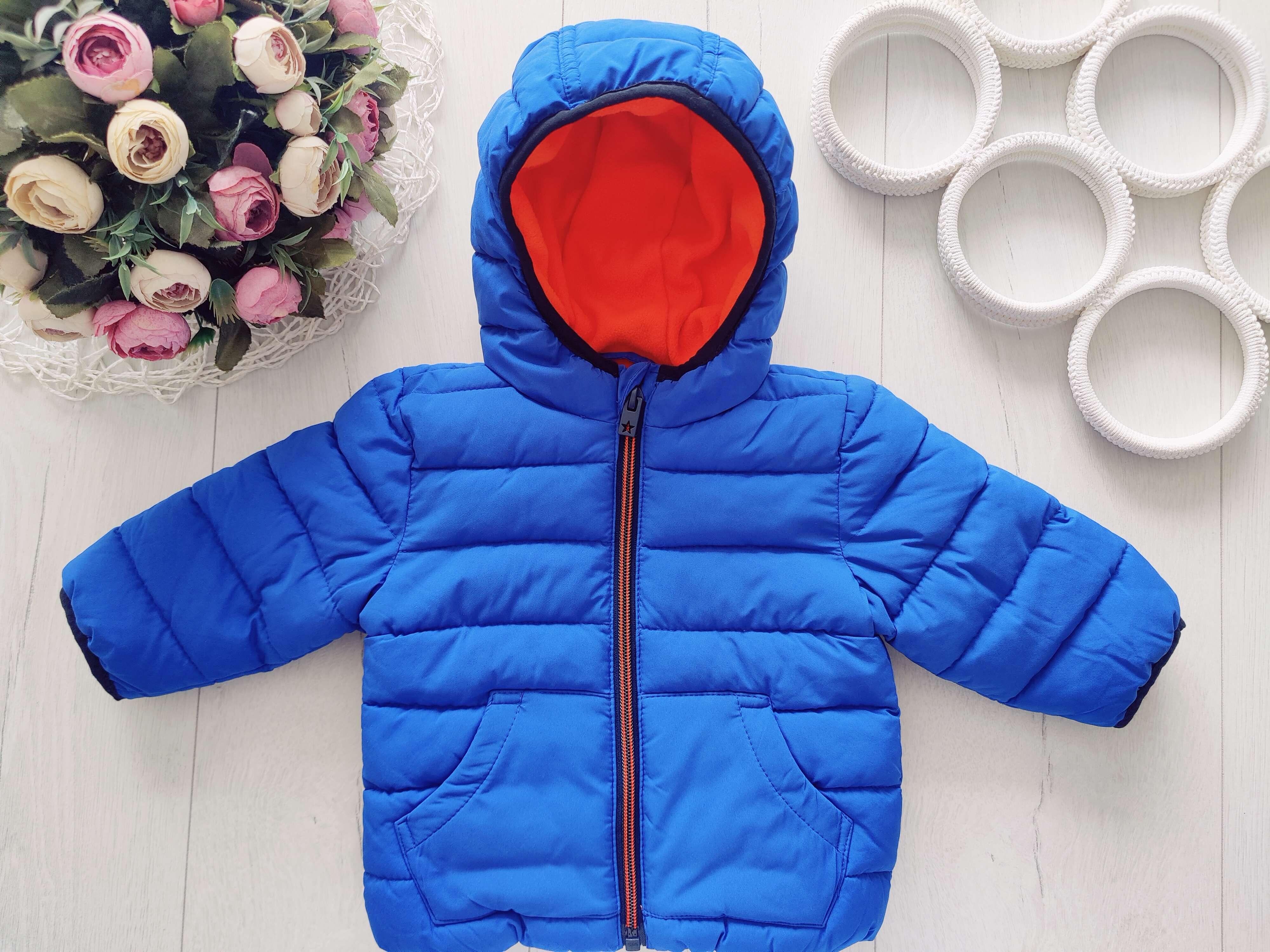 3,6 міс, зріст 62,68 Тепла курточка на ситепоні, фліс