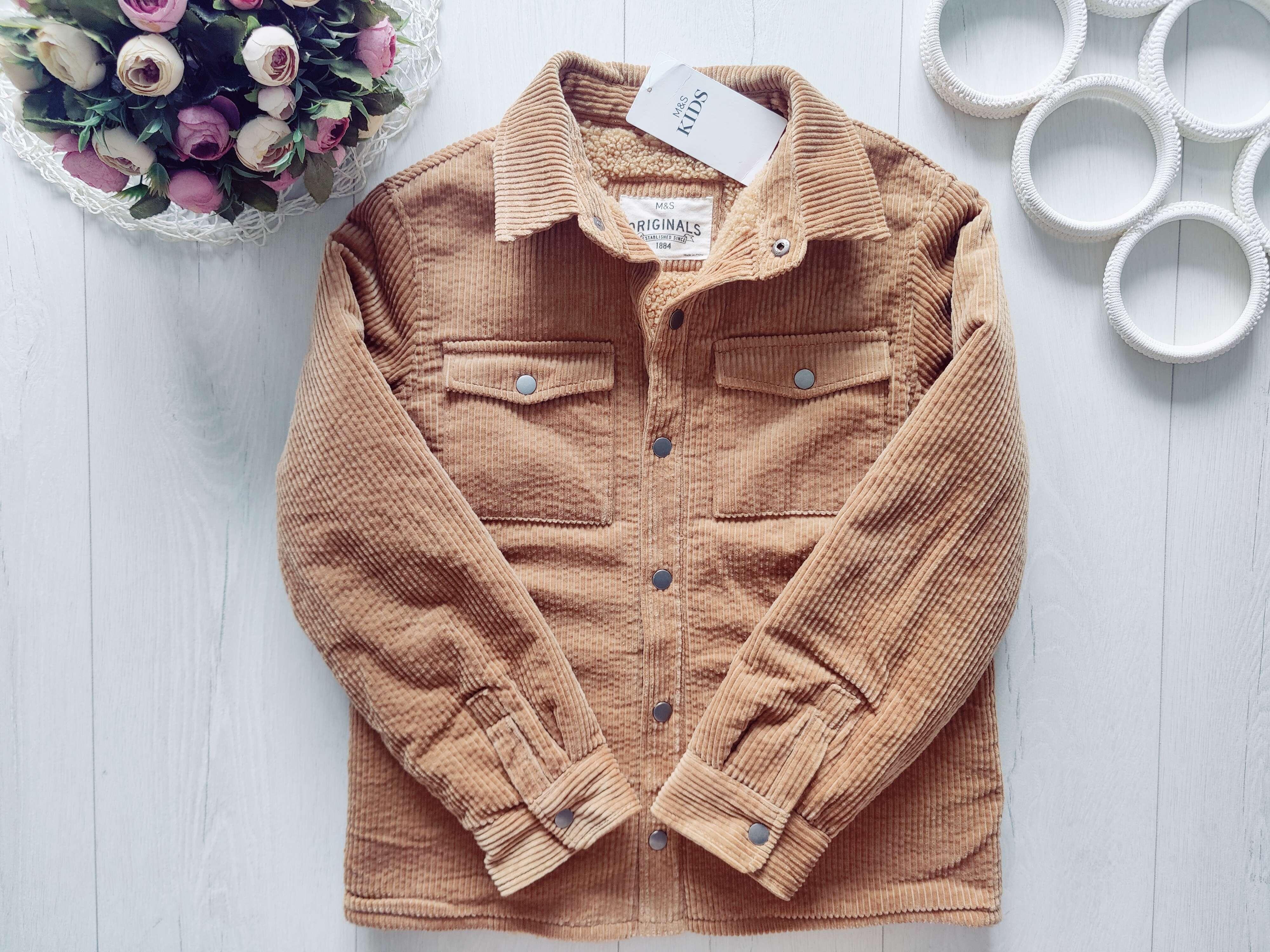 10,11 років, зріст 146 Нова вельветова куртка- толстовка на ситепоні