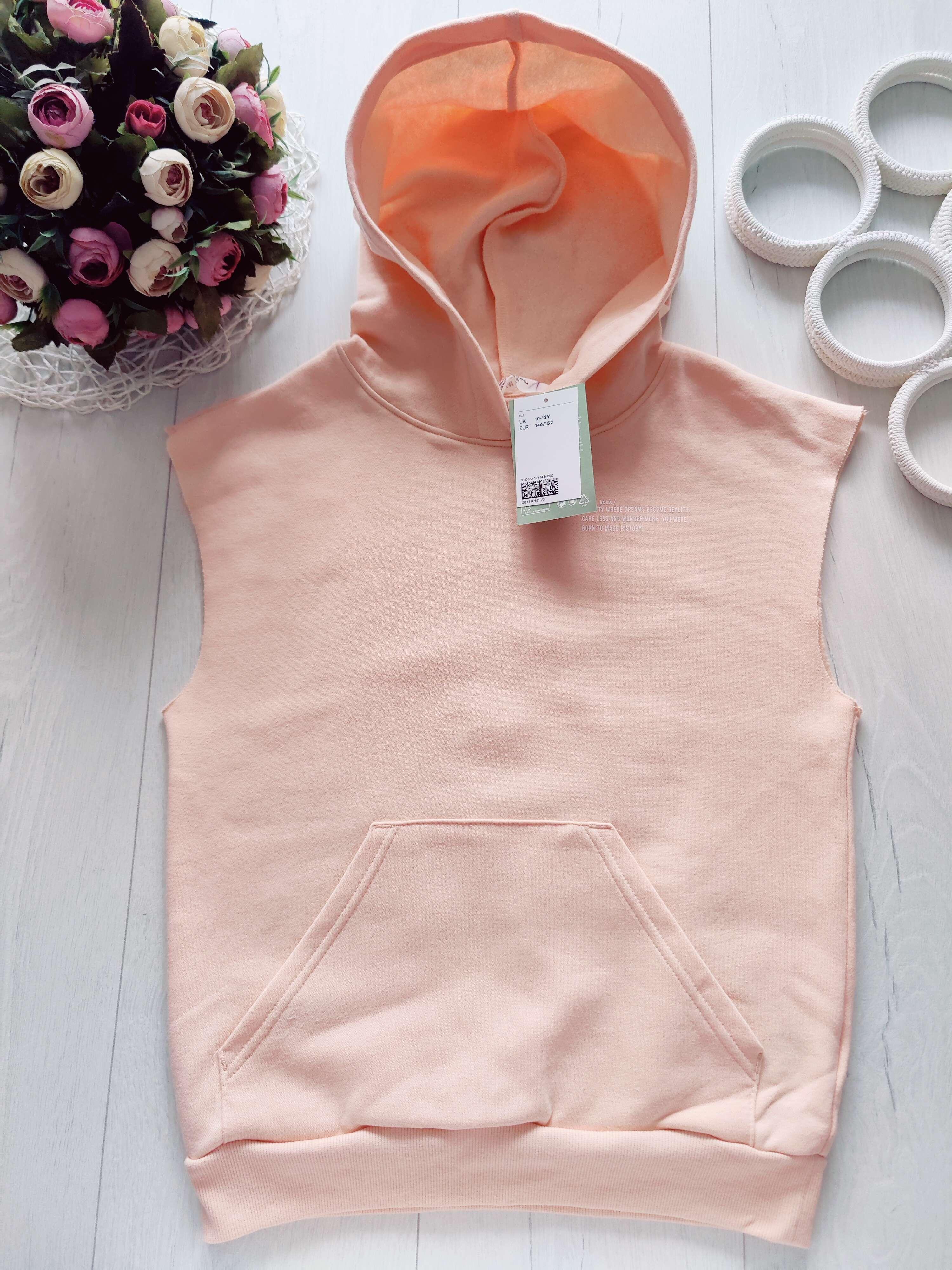 11,12 років, зріст 146,152 Нова жилетка- худі на флісі