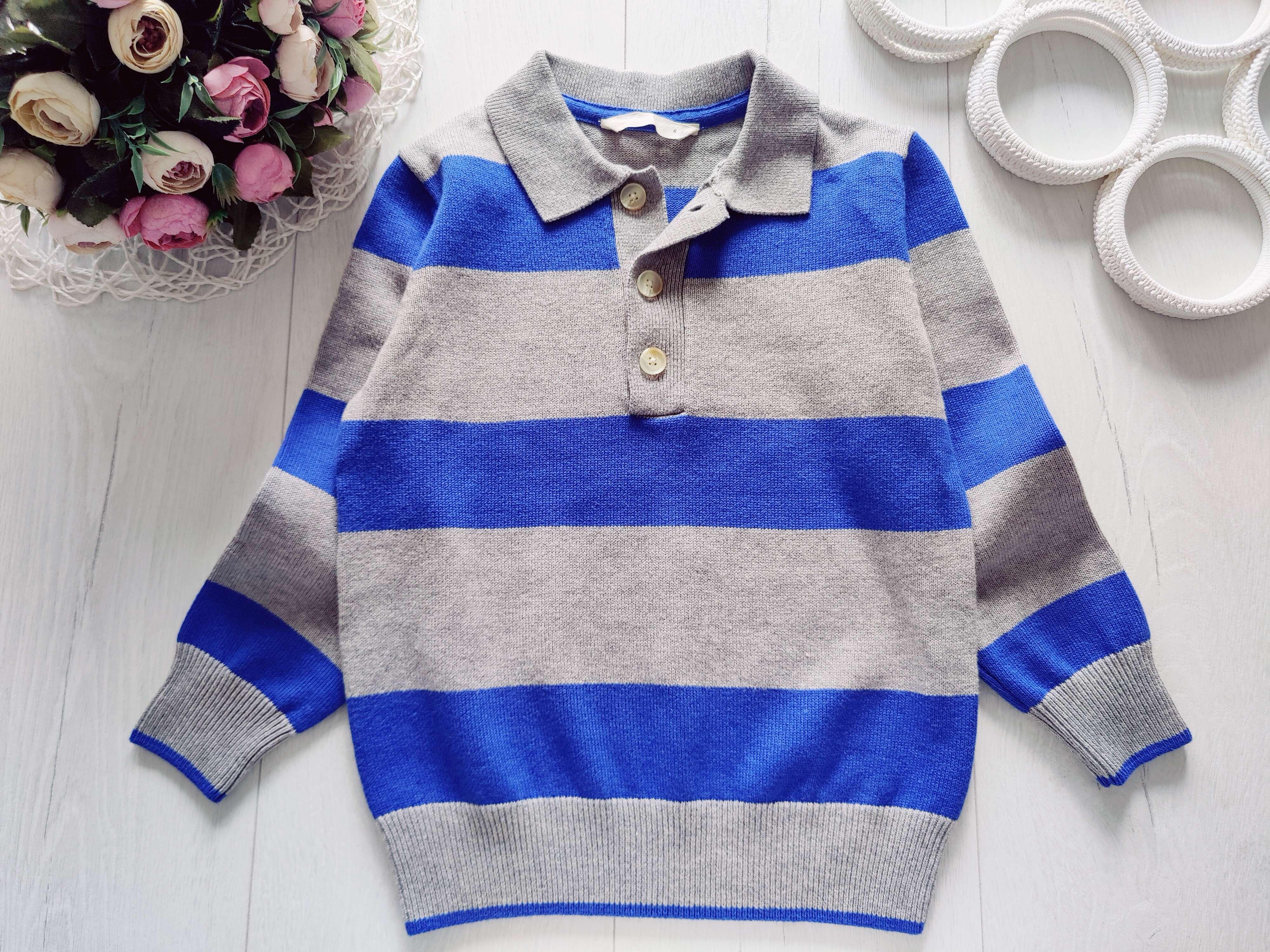 6 лет, рост 116 Кофта- поло, котон