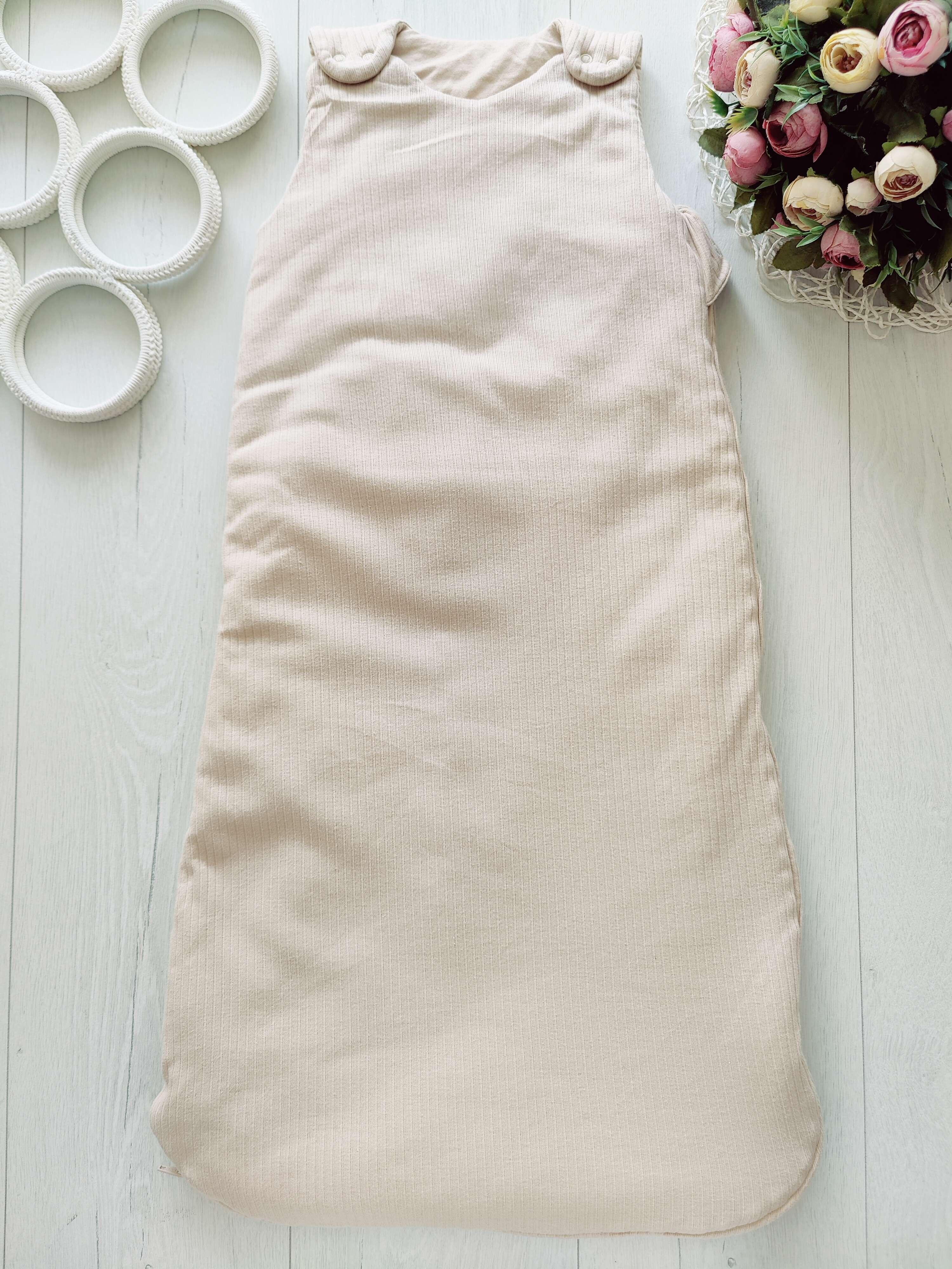 18,24 міс, зріст 86,92 Новий теплий спальний мішок на синтепоні в рубчик