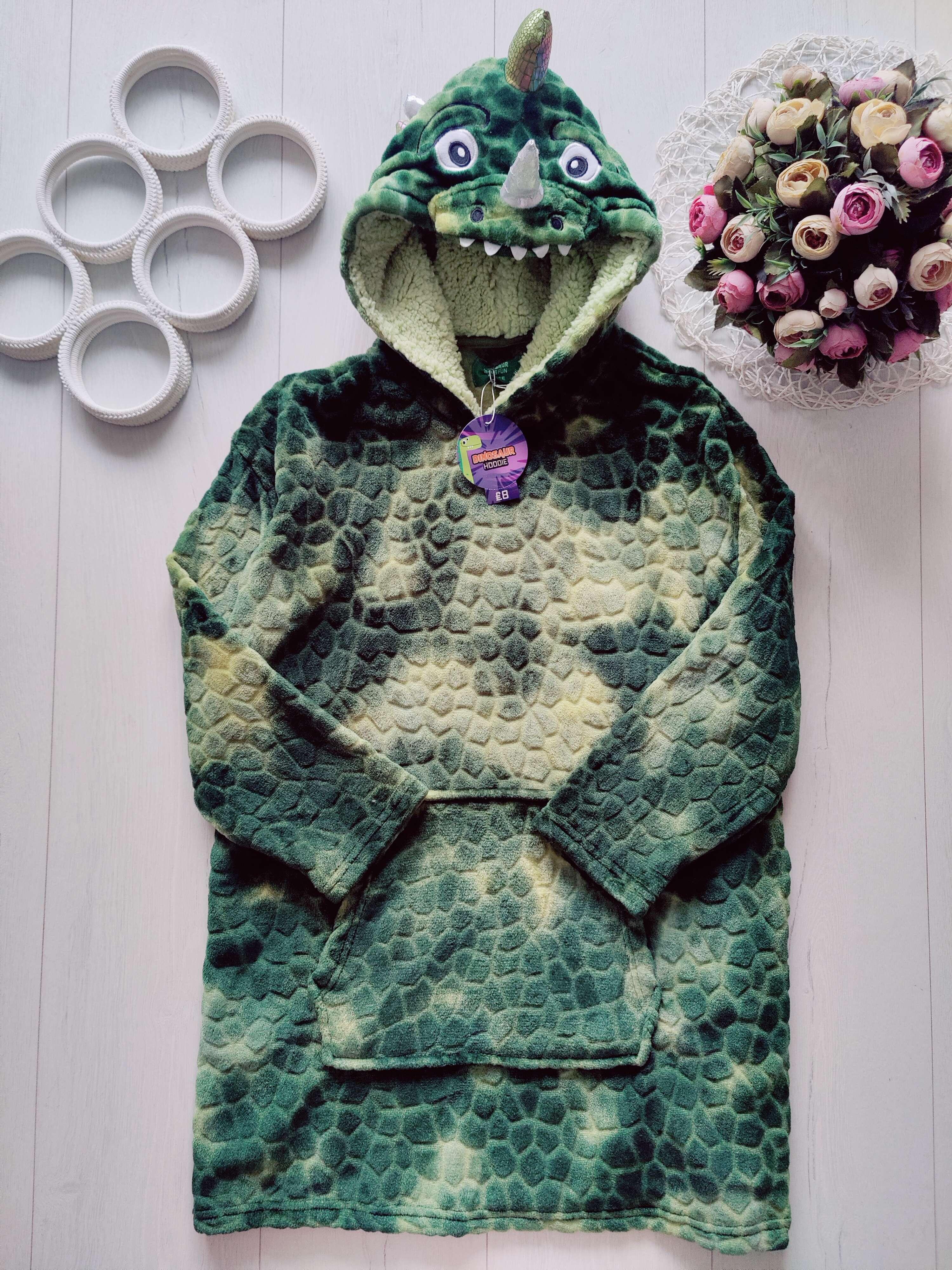 9-12 лет, Новый детский домашний худи- плед в виде динозавра