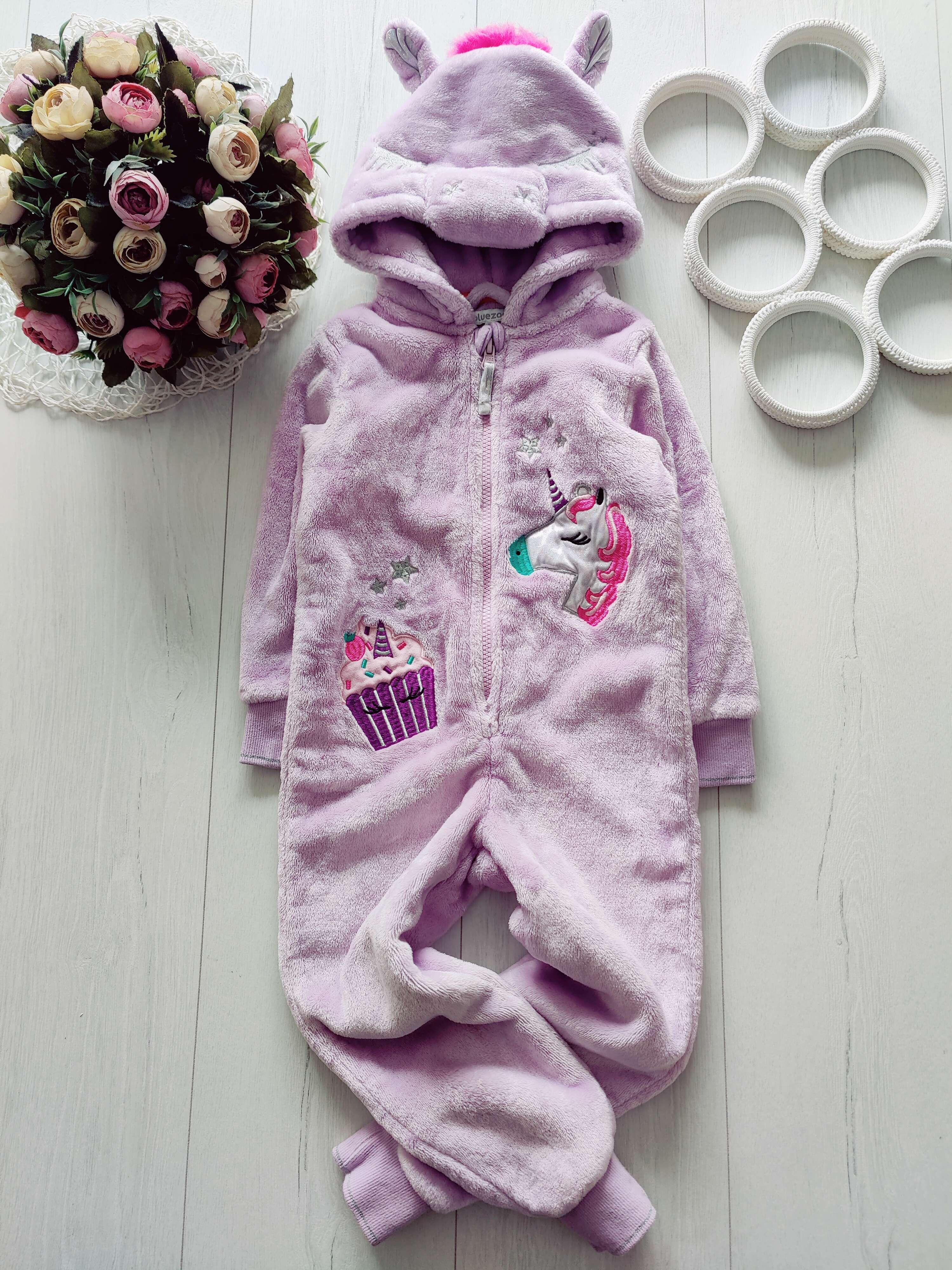 3,4 роки, зріст 104 Теплий махровий кігурумі поні єдиноріг