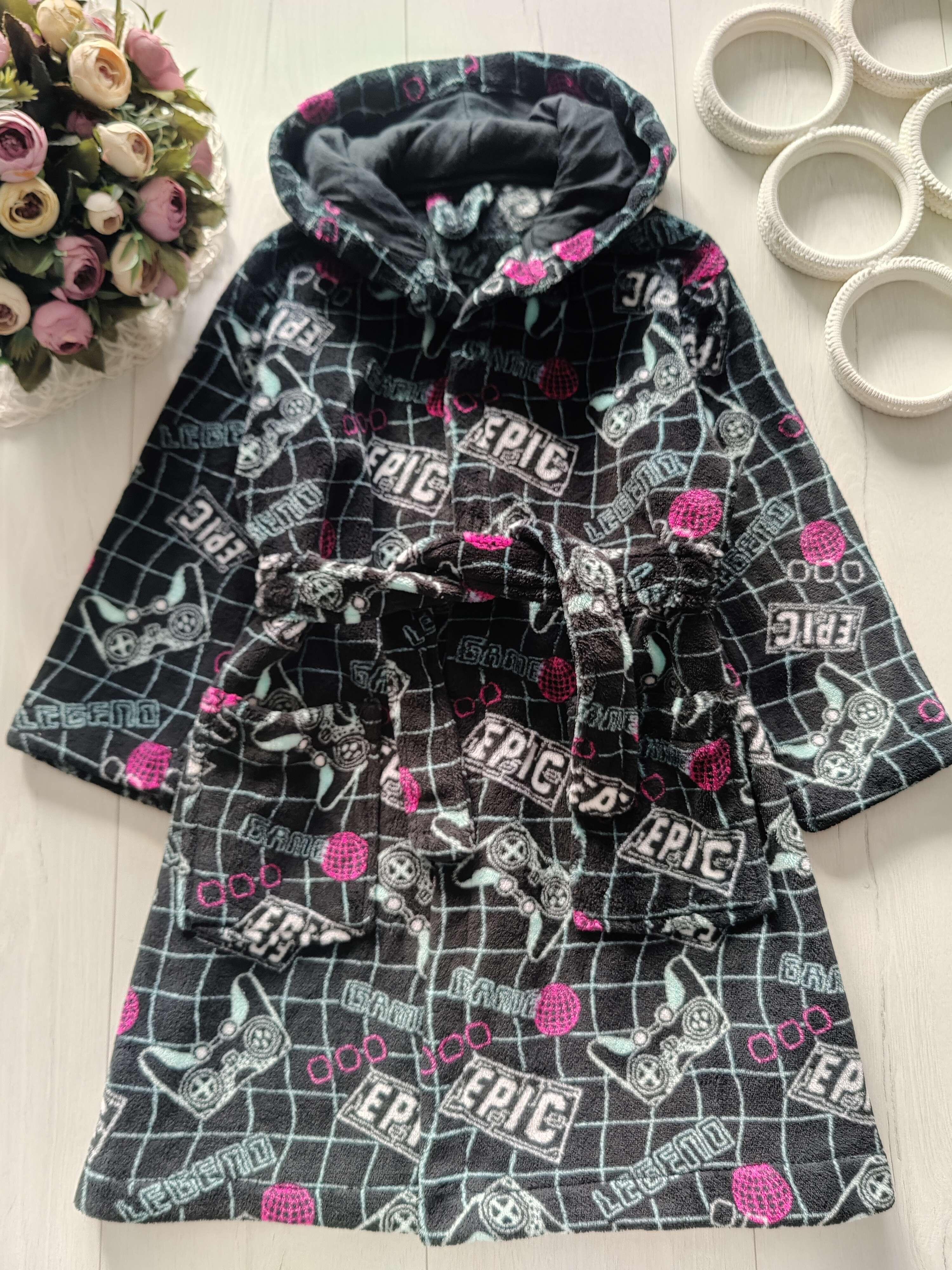 5,6 років, зріст 110,116 Теплий махровий халат джостик