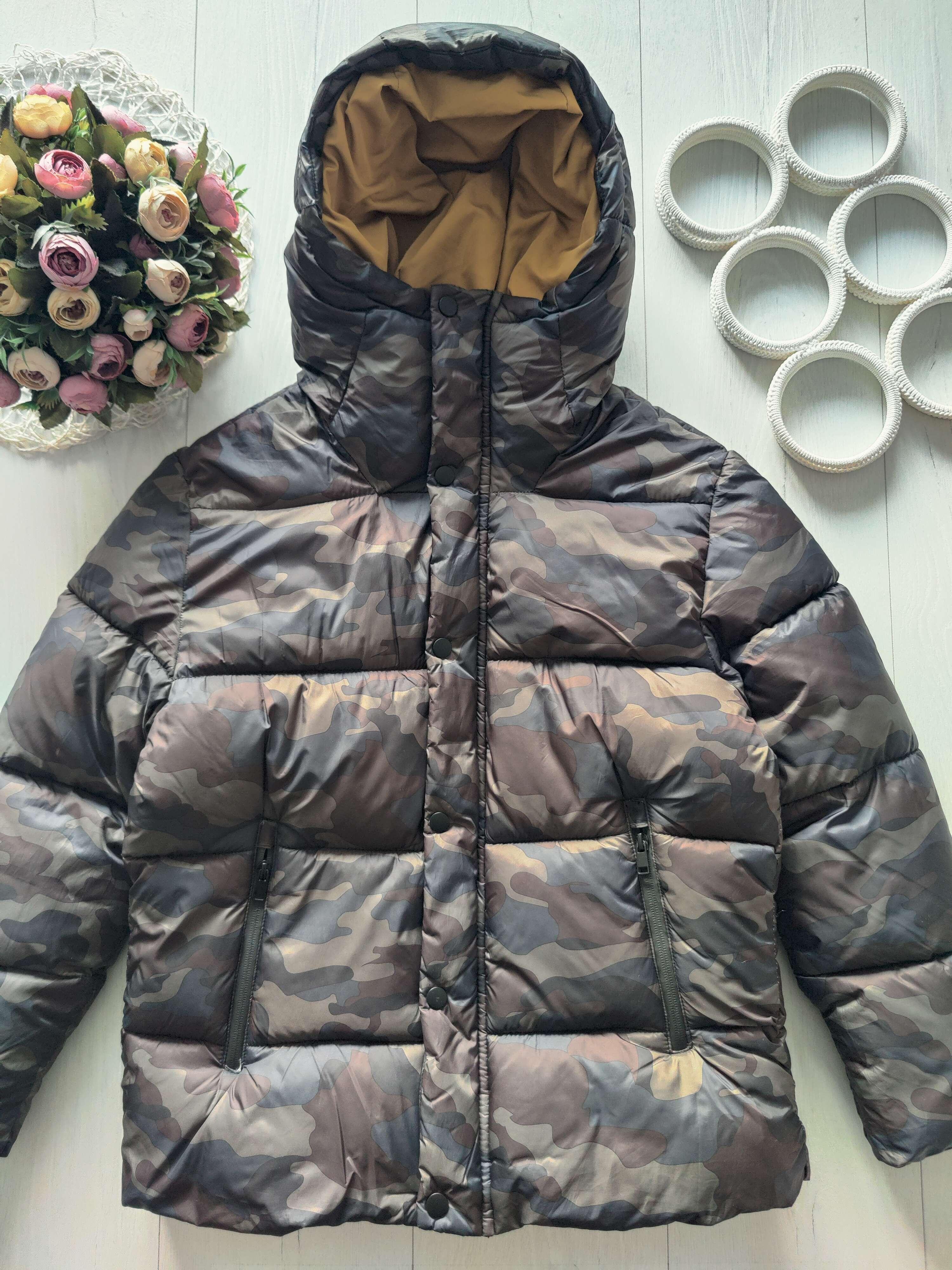 11,12 років, зріст 152 Зимова куртка пуховик холлофайбер