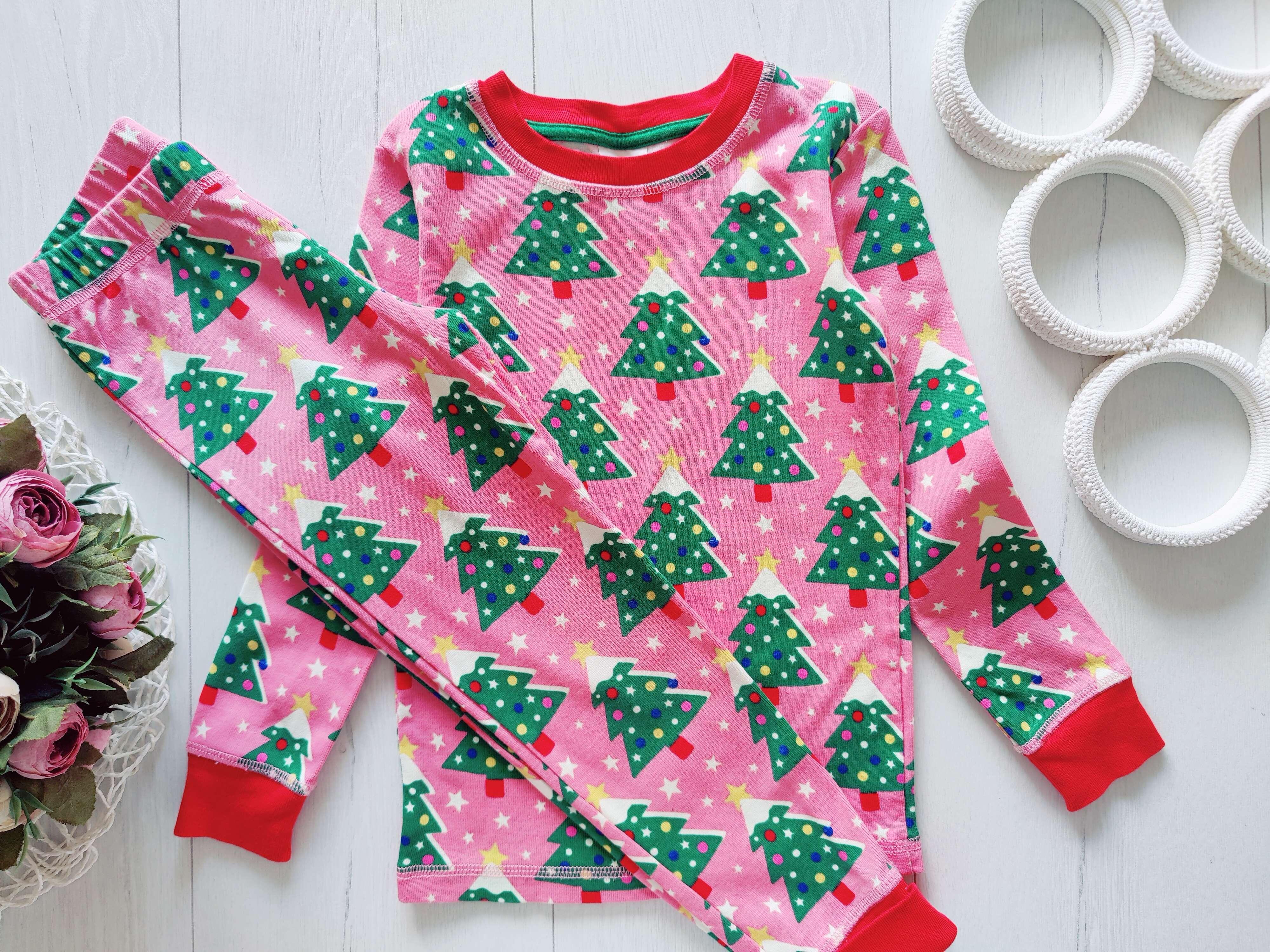 5 лет, рост 110 Новогодняя трикотажная пиджама для девочки Boden