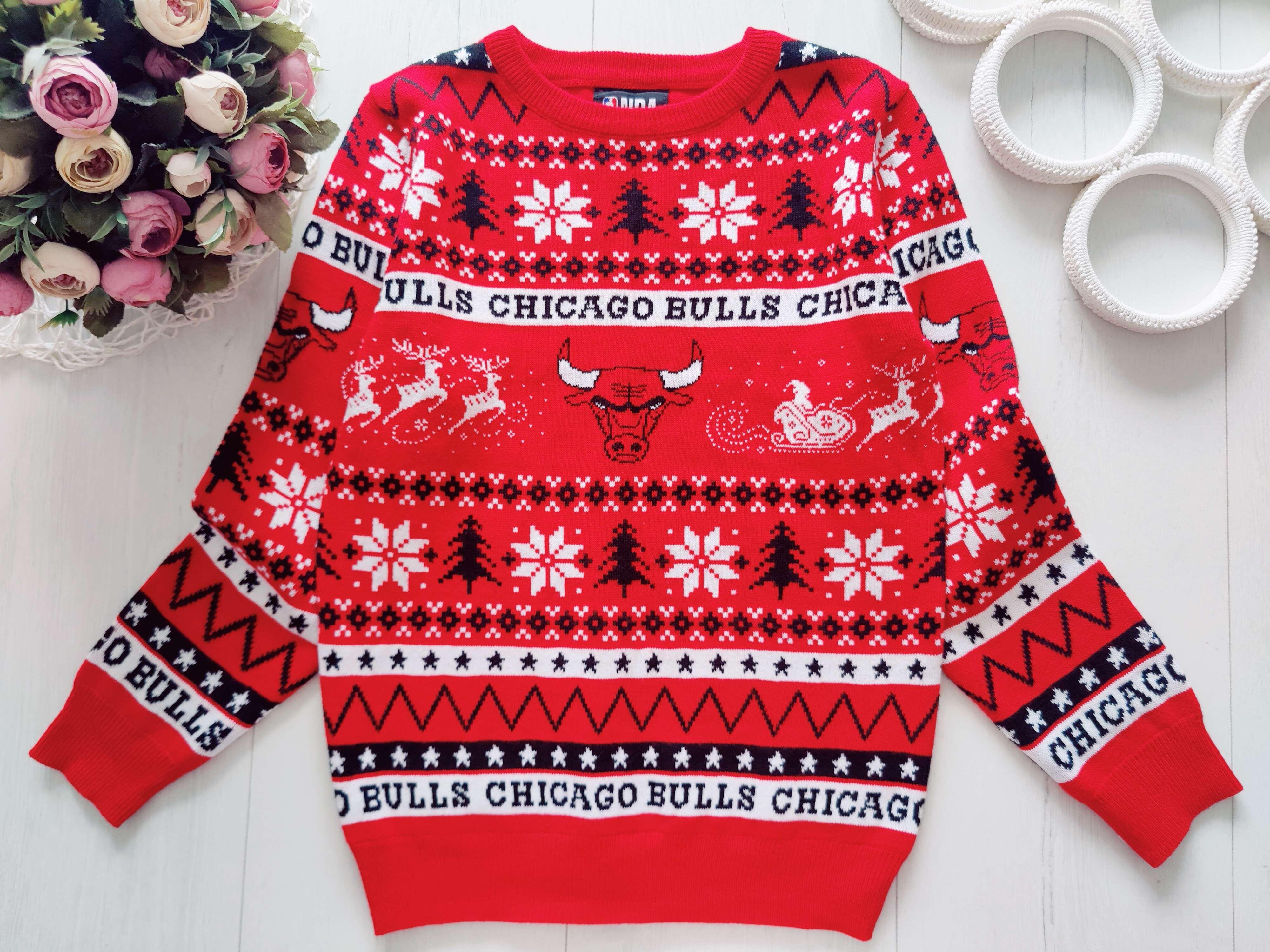 9,10 лет, рост 140 Красивый новогодний свитер