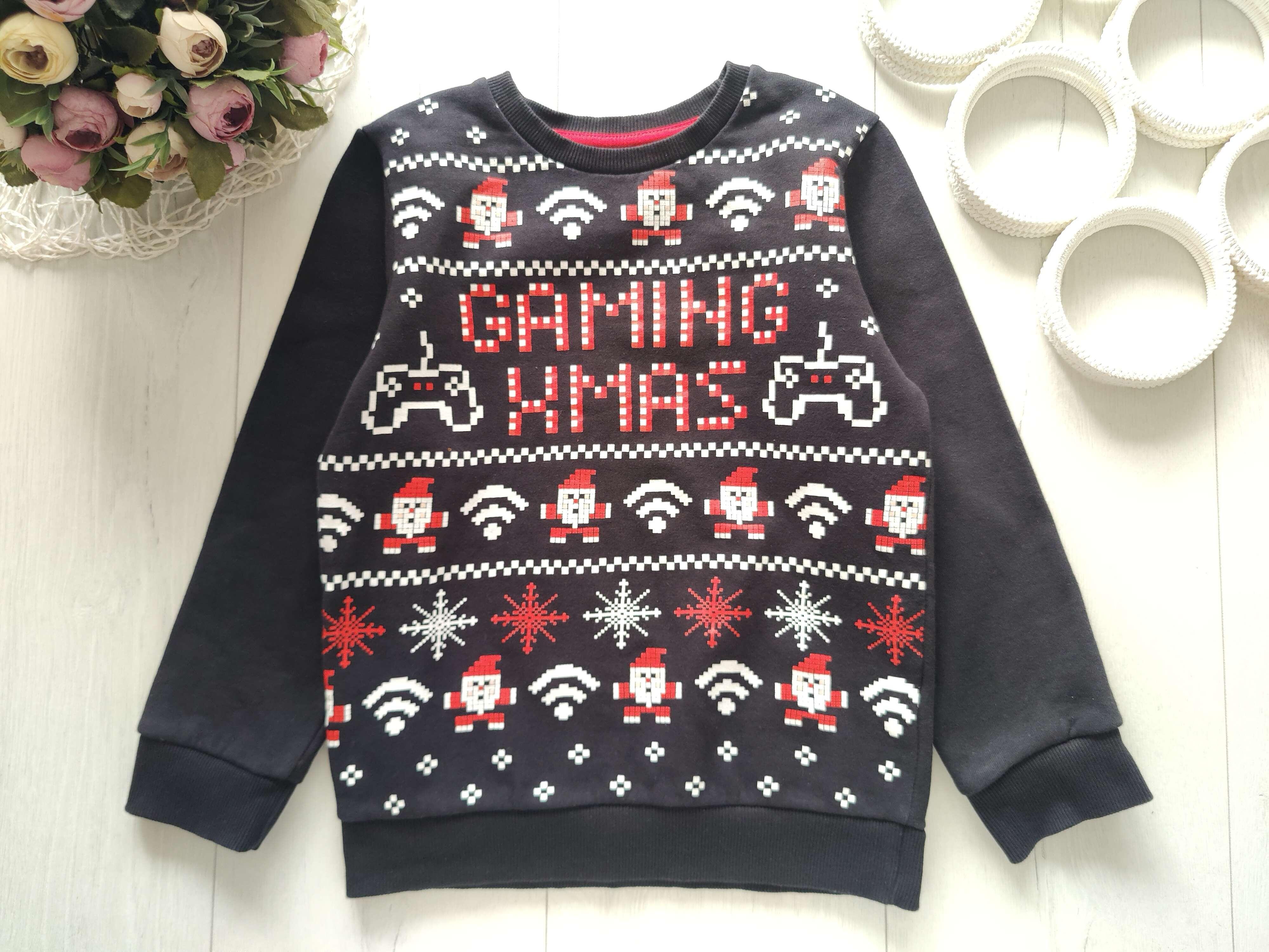 7 років, зріст 122 Новорічний світшот на флісі