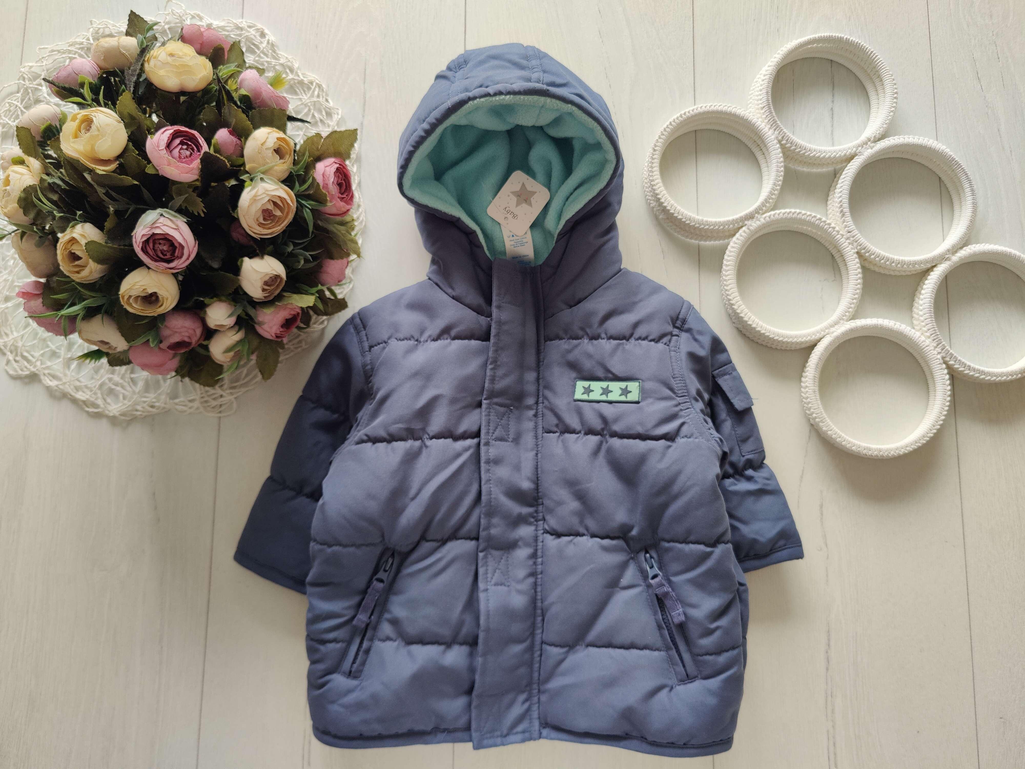 3,6 міс, зріст 68 Нова тепла куртка на синепоні, фліс