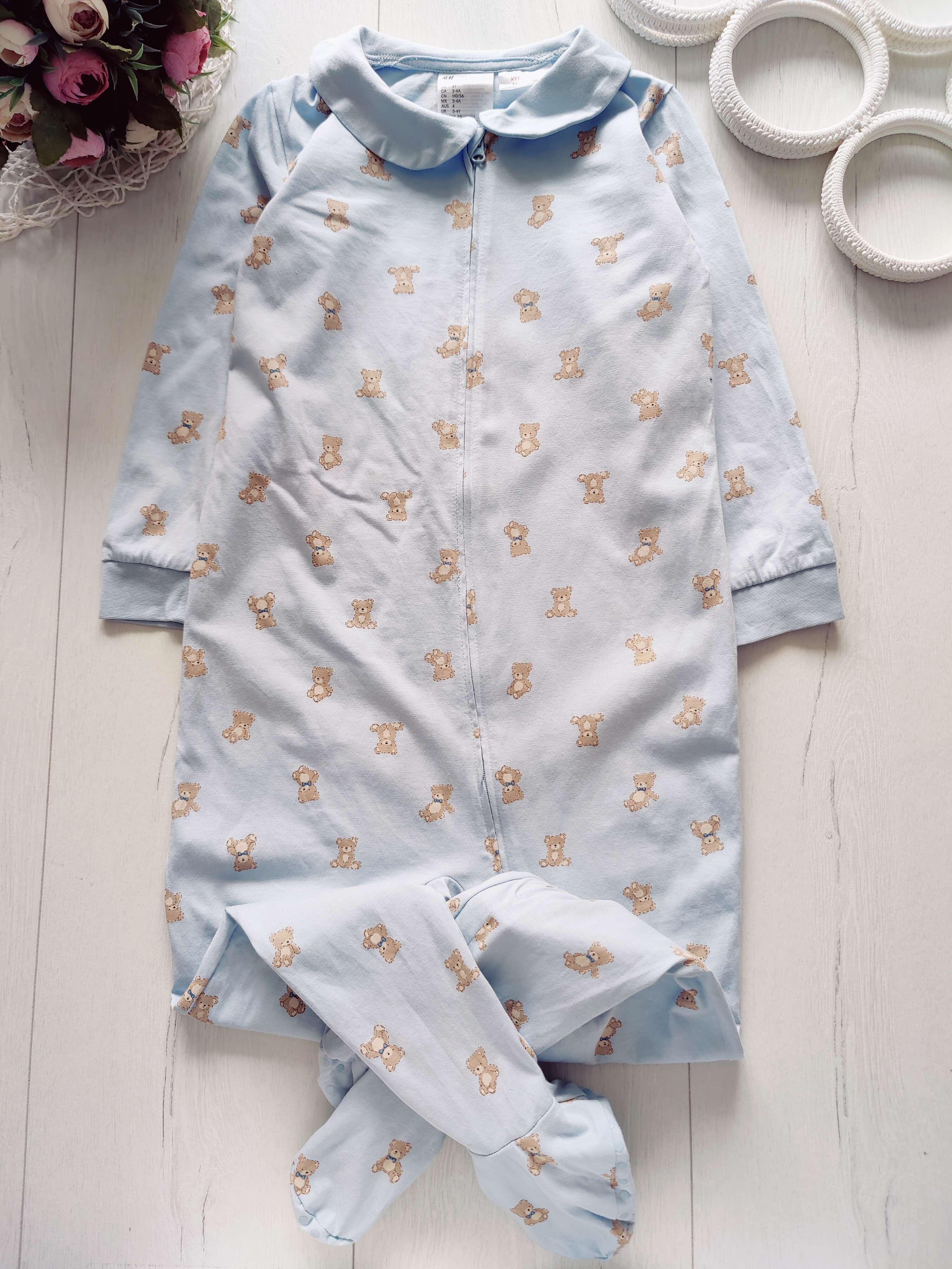 3,4 роки, зріст 104 Чоловічок для хлопчика, піжама трикотажна на блискавці