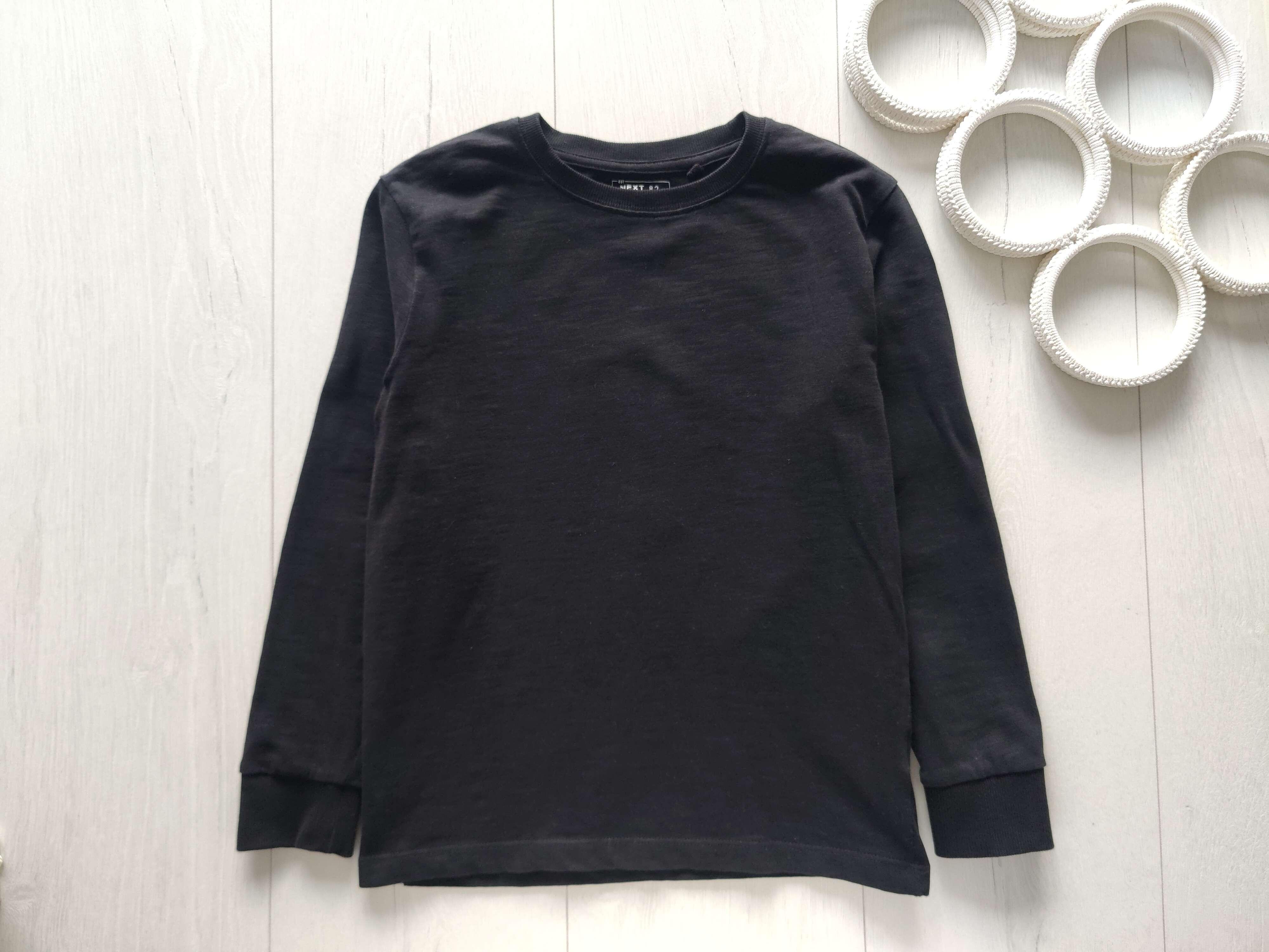 8 років, зріст 128 Чорний однотонний трикотажний реглан дитячий