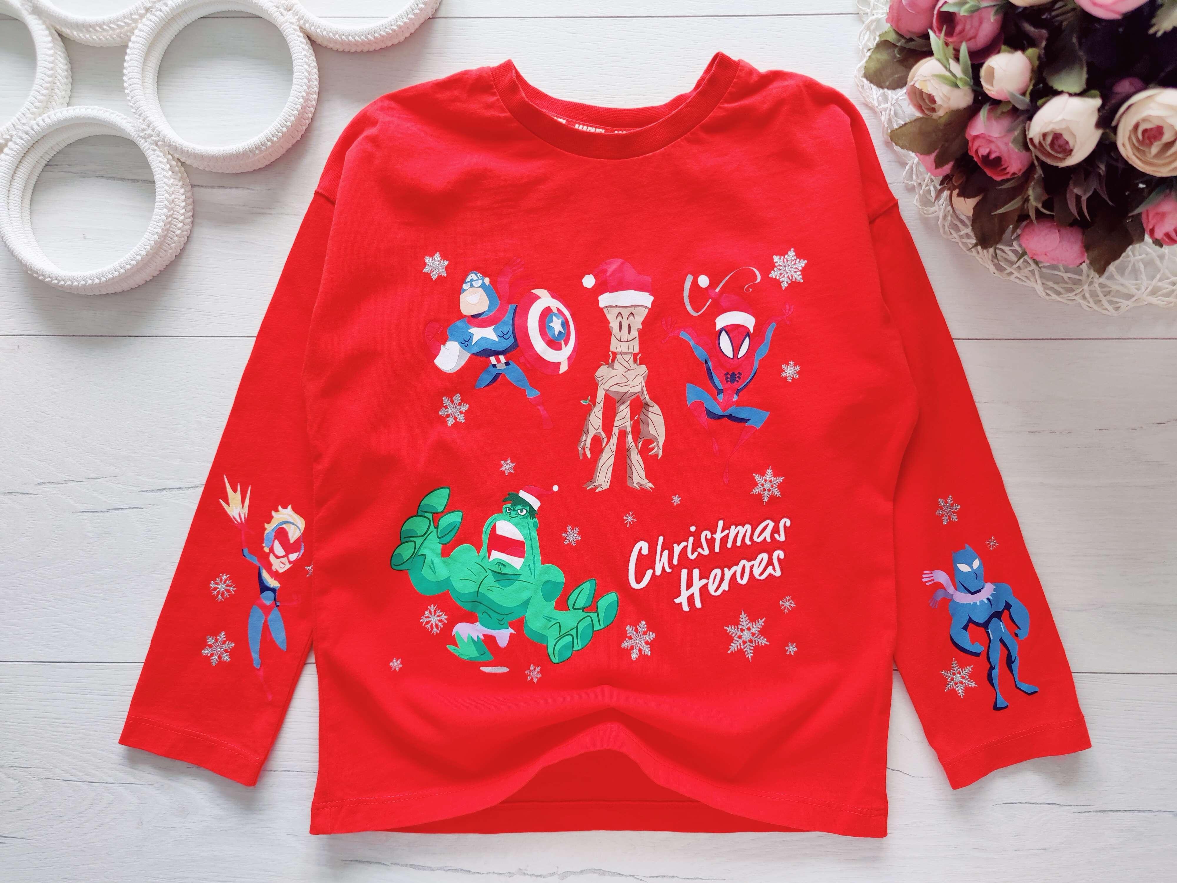 4,5 лет, рост 104,110 Новогодний реглан спайдермен