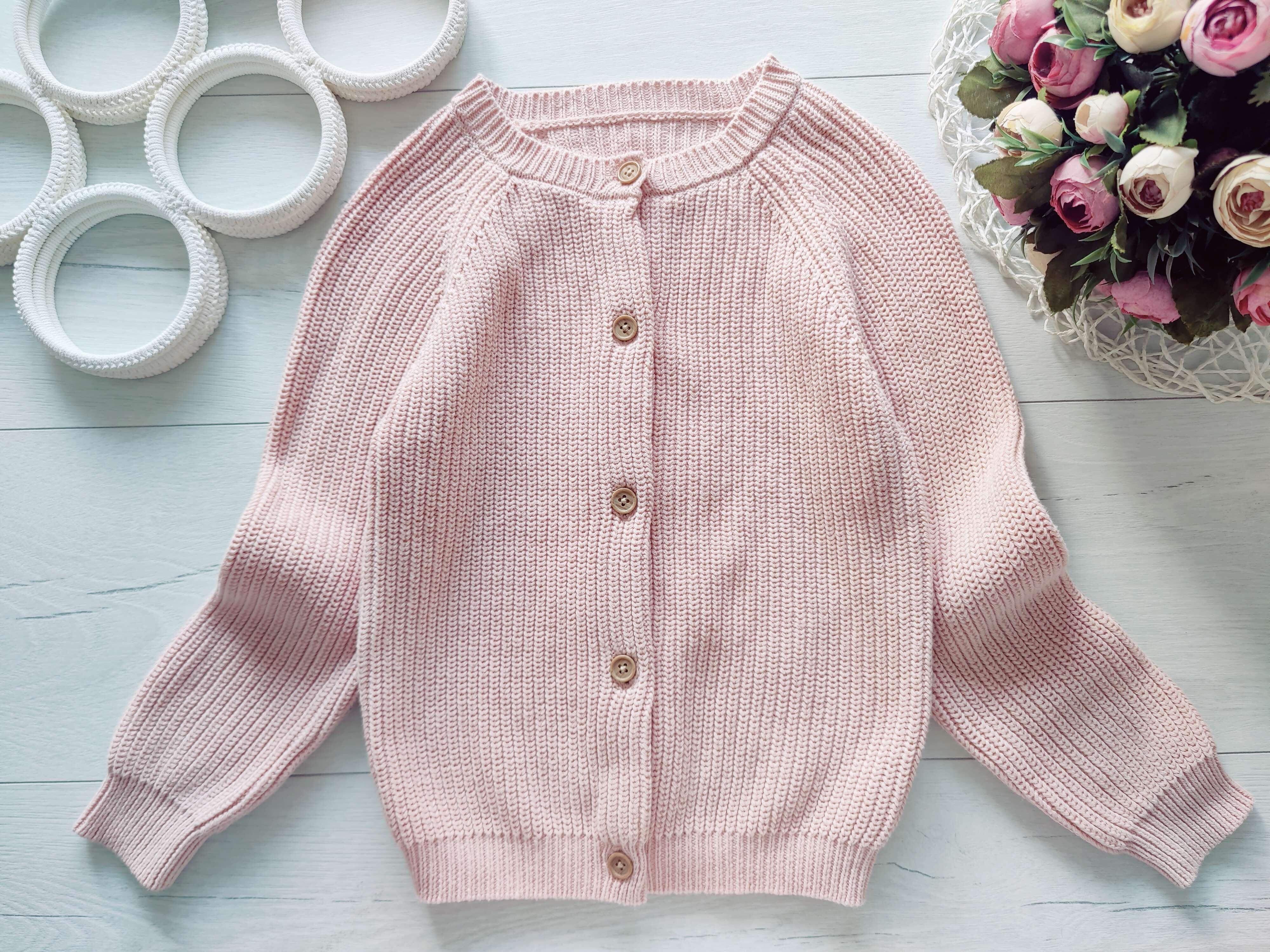 6,7 років, зріст 116,122 В'язана дитяча кофта, котон