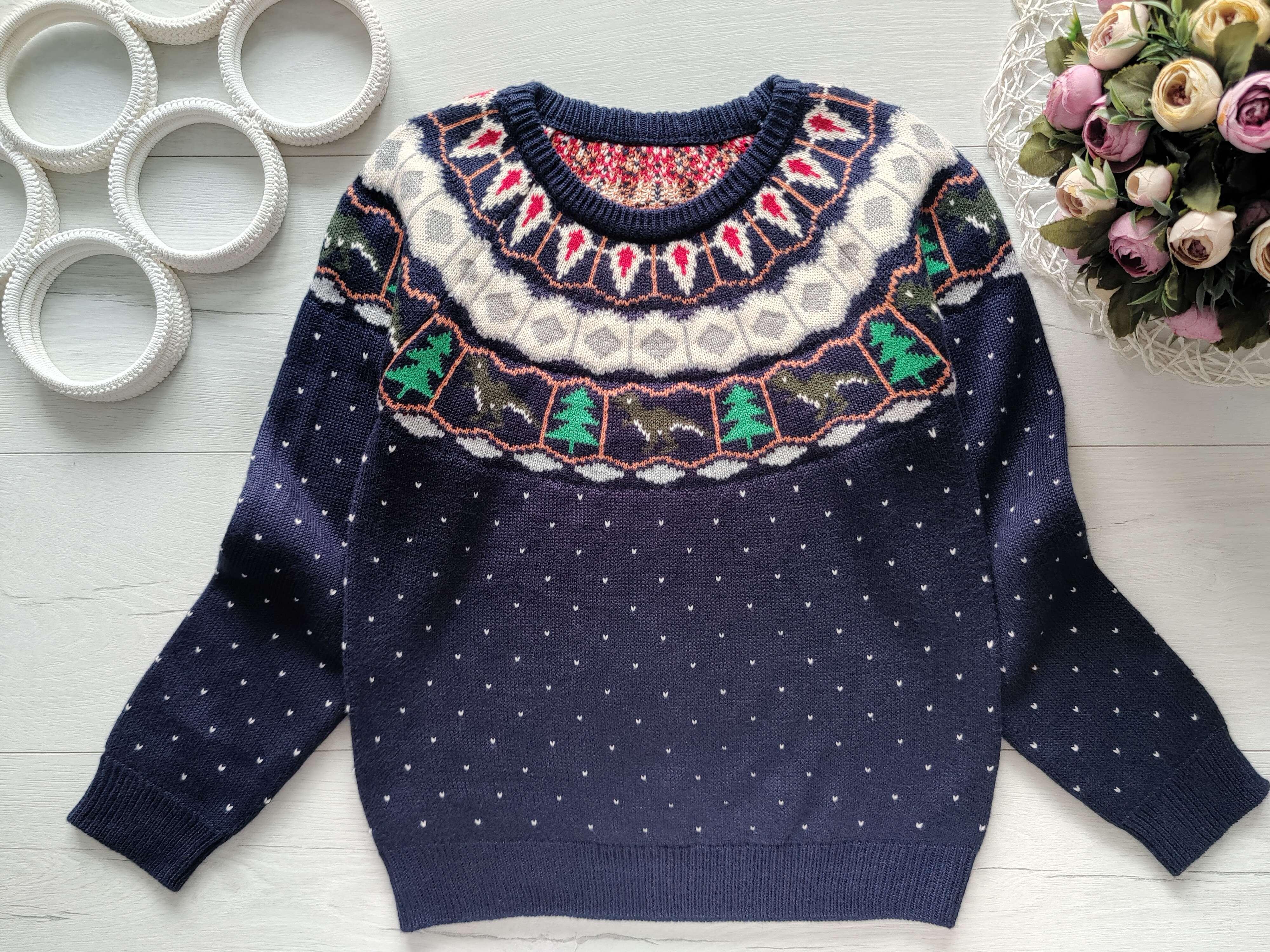 10,11 років, зріст 140,146 Новорічний светр для дівчинки