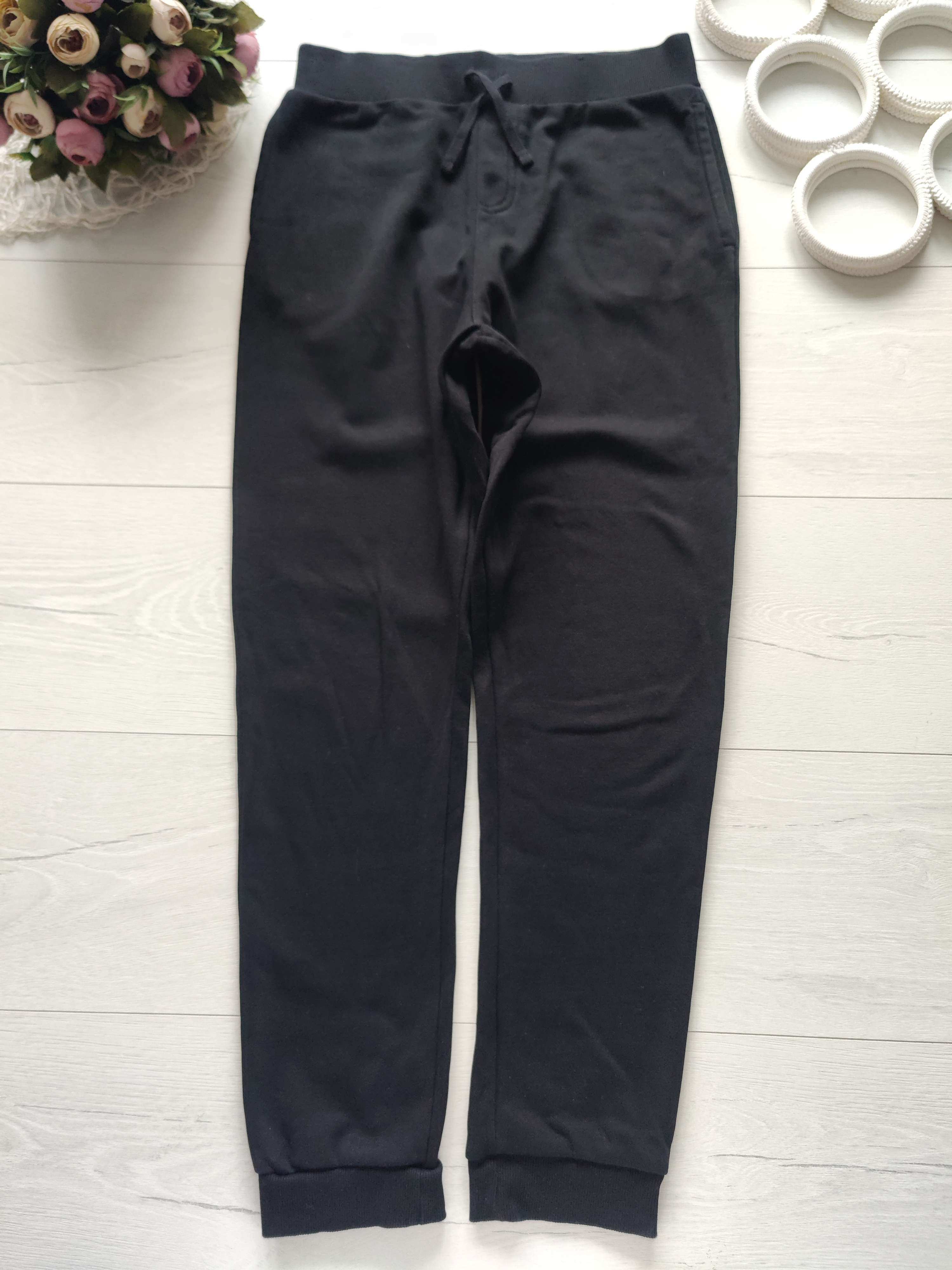 12,13 років, зріст 152,158 Чорні штани на флісі спортивні