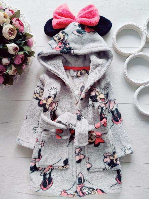 6,9 міс, зріст 74 Гарний дитячий халат із міккі