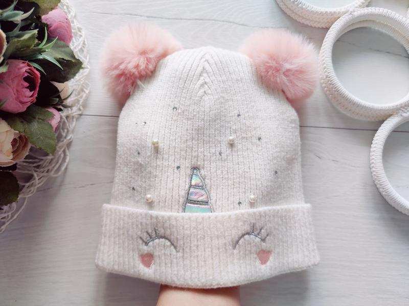 7 років, В'язана стретчева шапка з єдинорогом