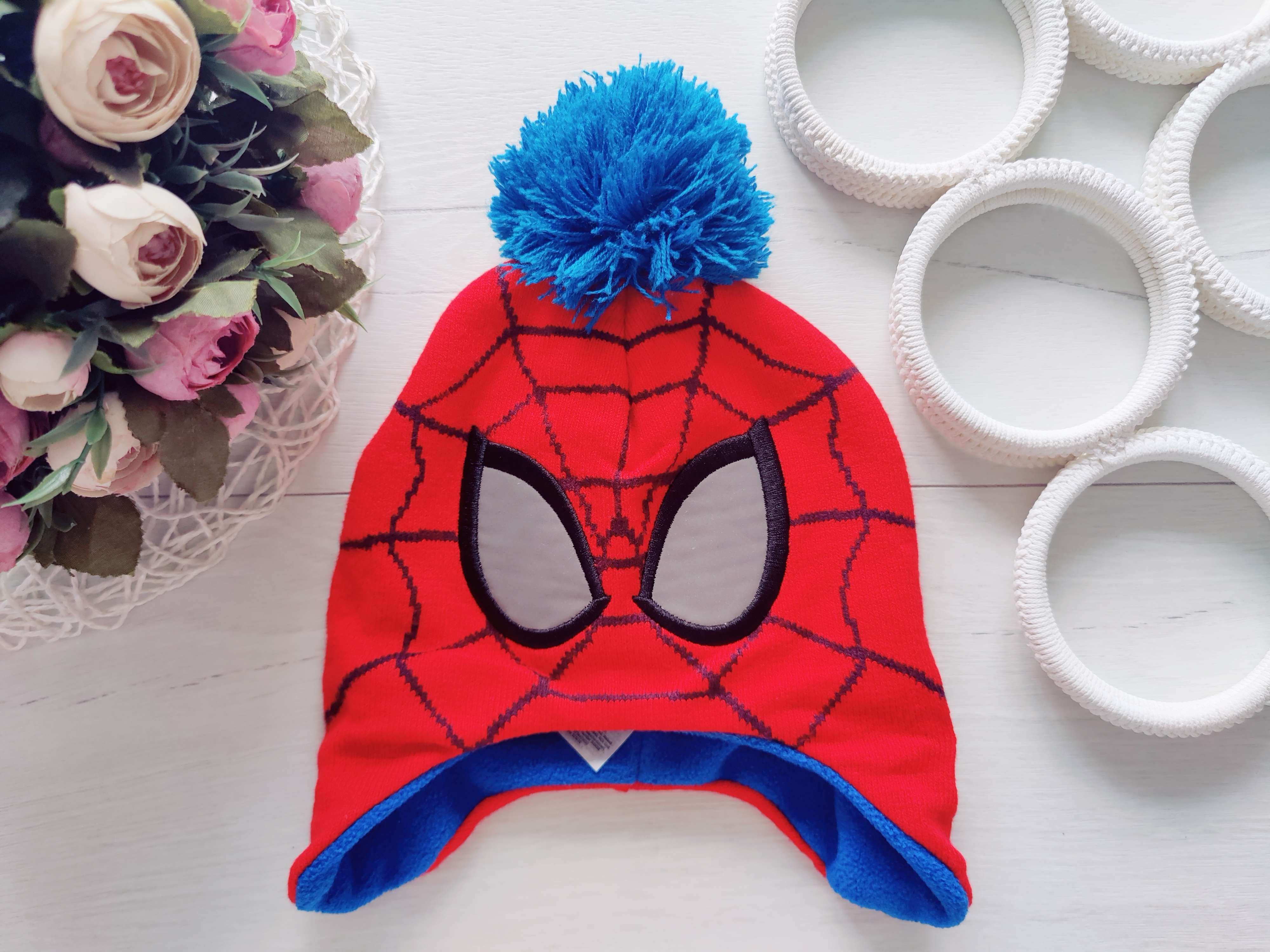 52 см, 5 років Тепла зимова шапка на флісі Spider-Man