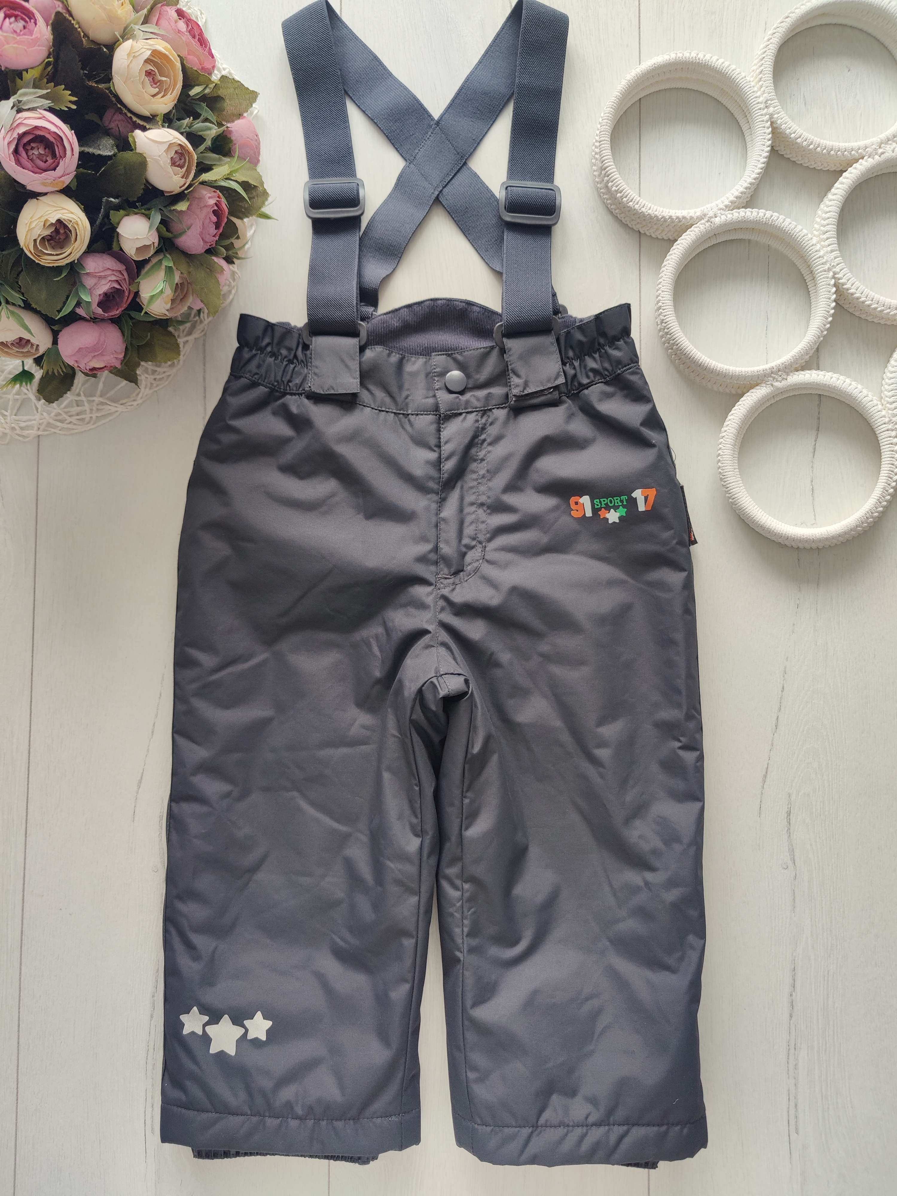 6,12 міс, зріст 74,80 Зимовий напівкомбінезон на синтепоні