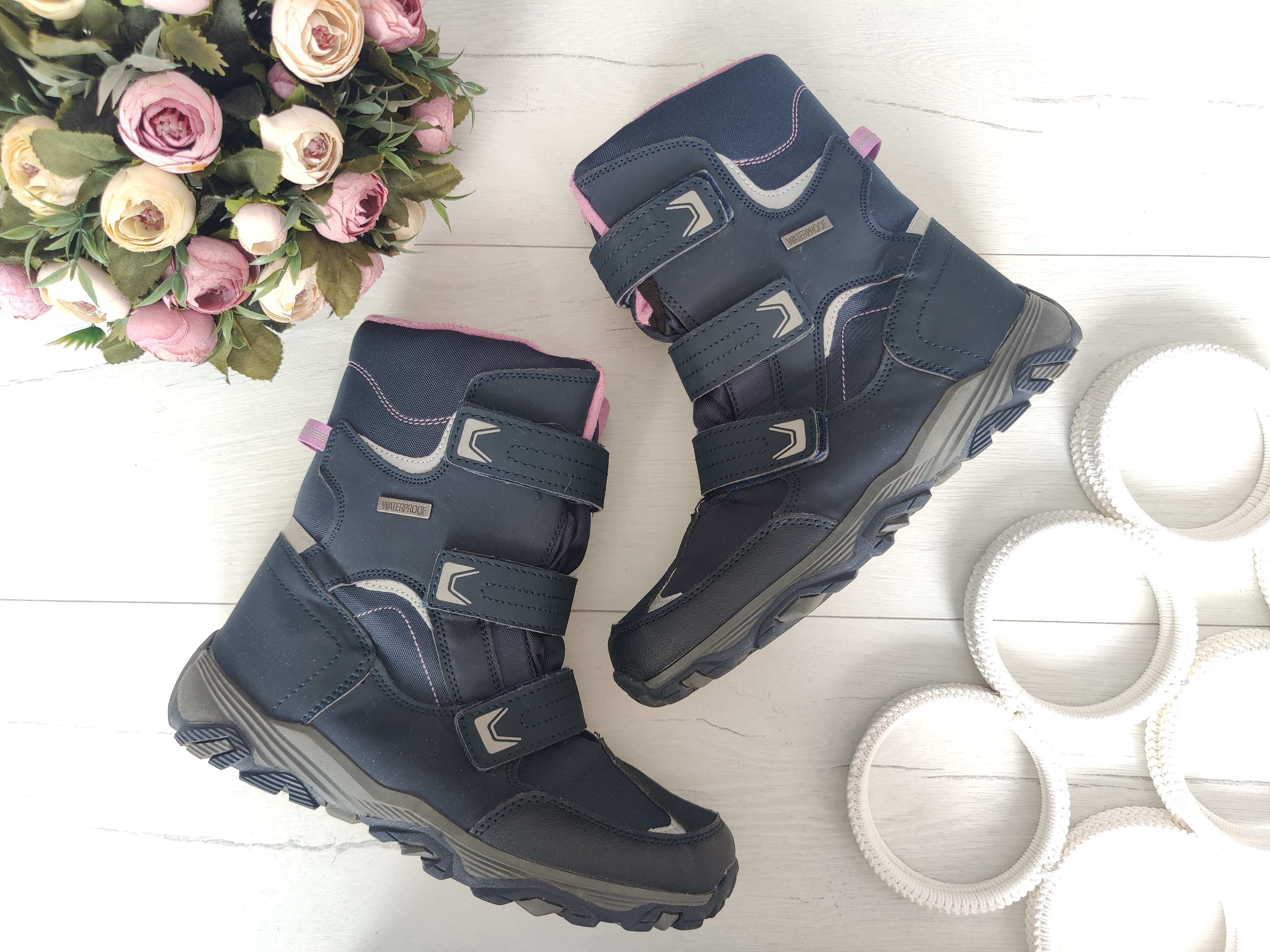 37-38 (24,5 см) Зимові термо черевики на липучках