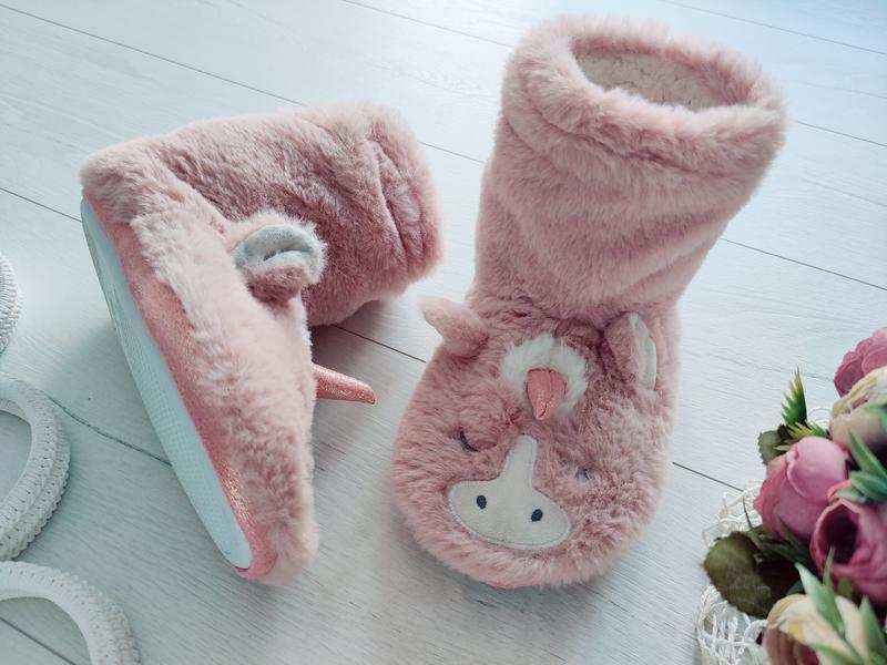 33 (21 см) Високі дитячі тапки-валянки єдинороги