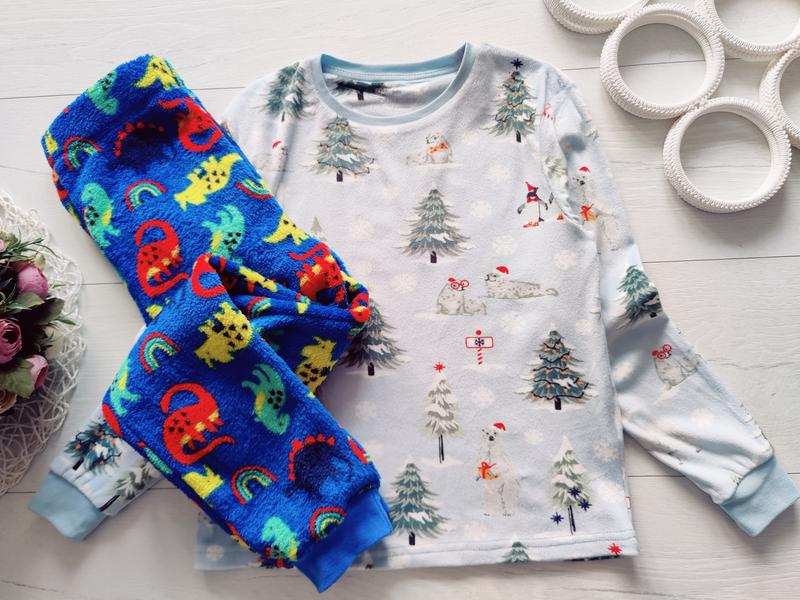 7,8 років, зріст 122,128 Тепла набірна дитяча піжама