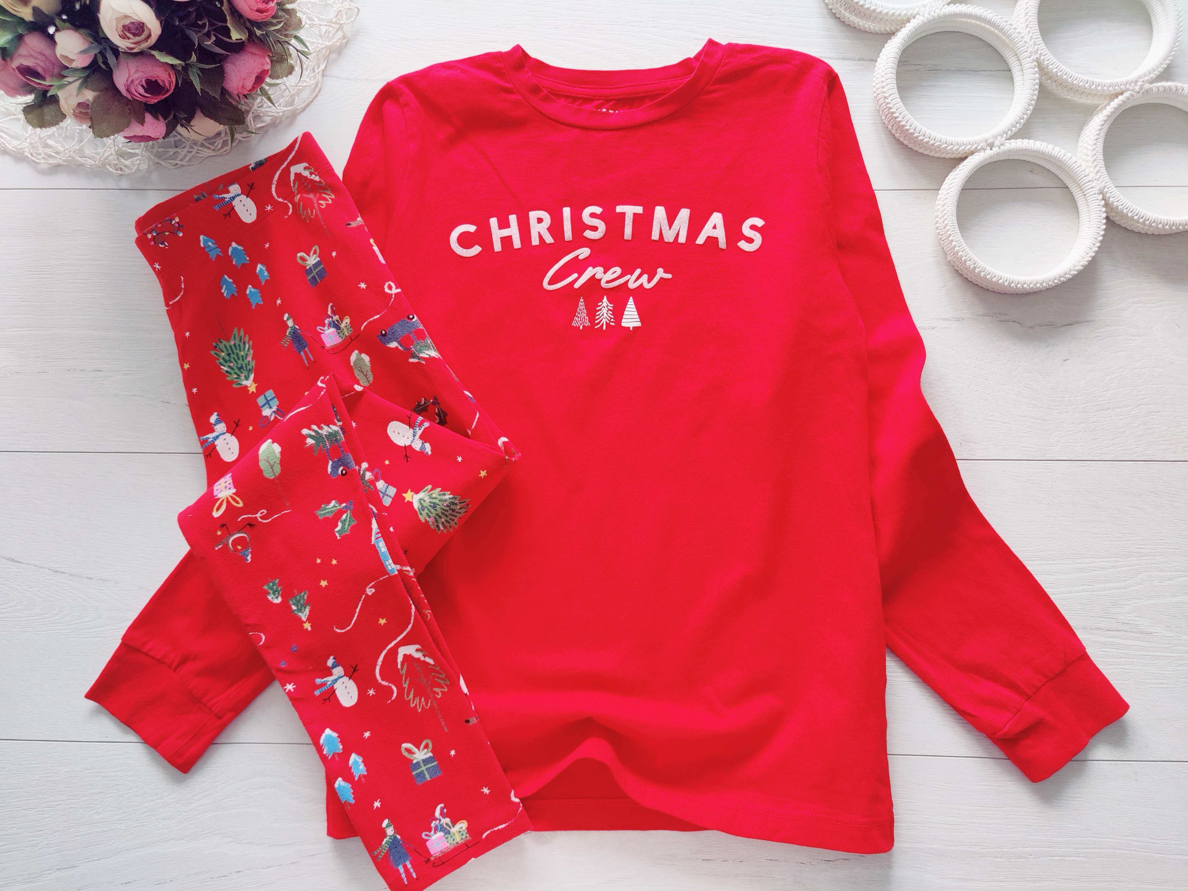 11,12 років, зріст 146,152 Новорічна дитяча складальна піжама