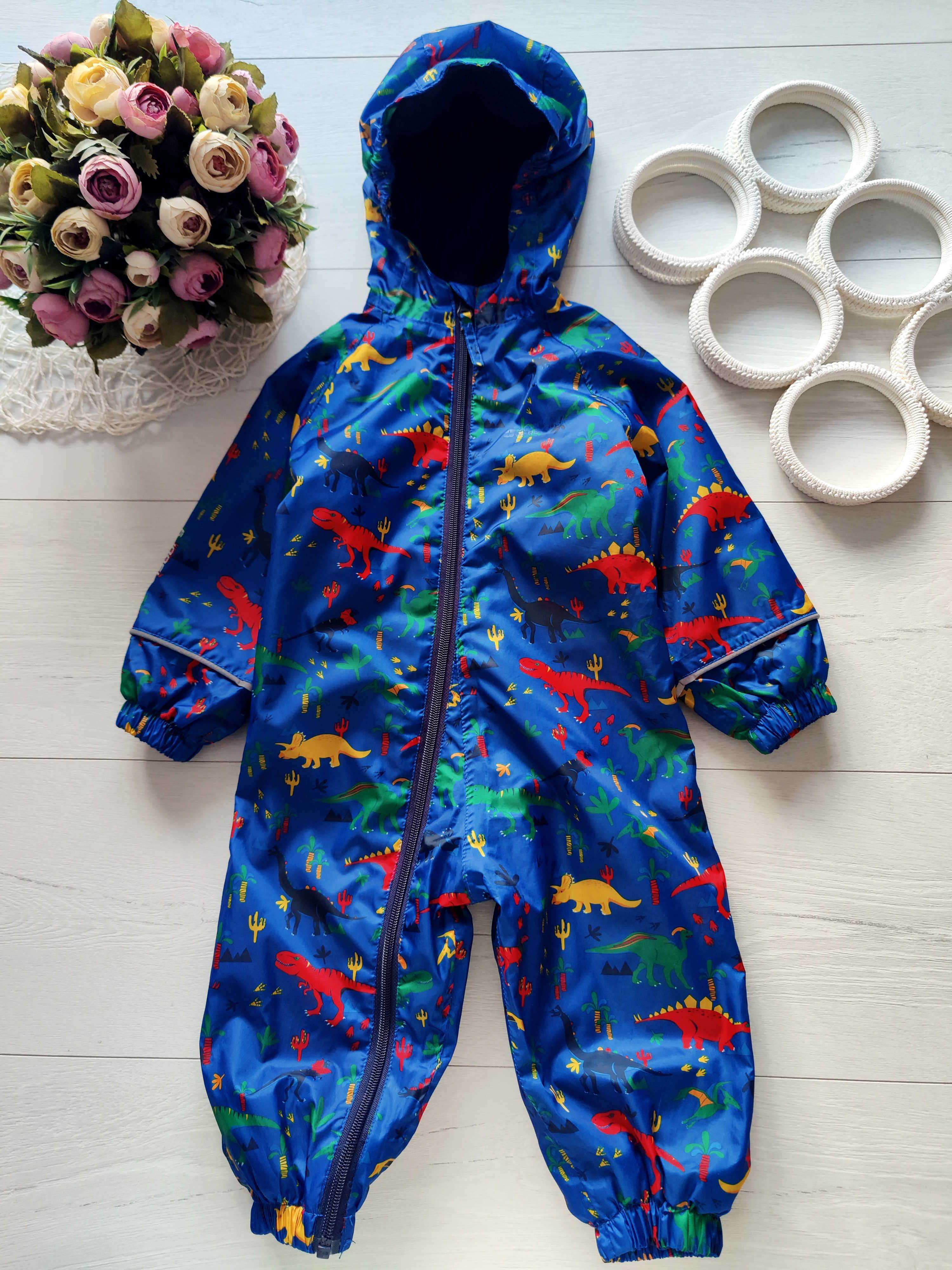 6,12 міс, зріст 74 Демісезонний комбінезон на флісі