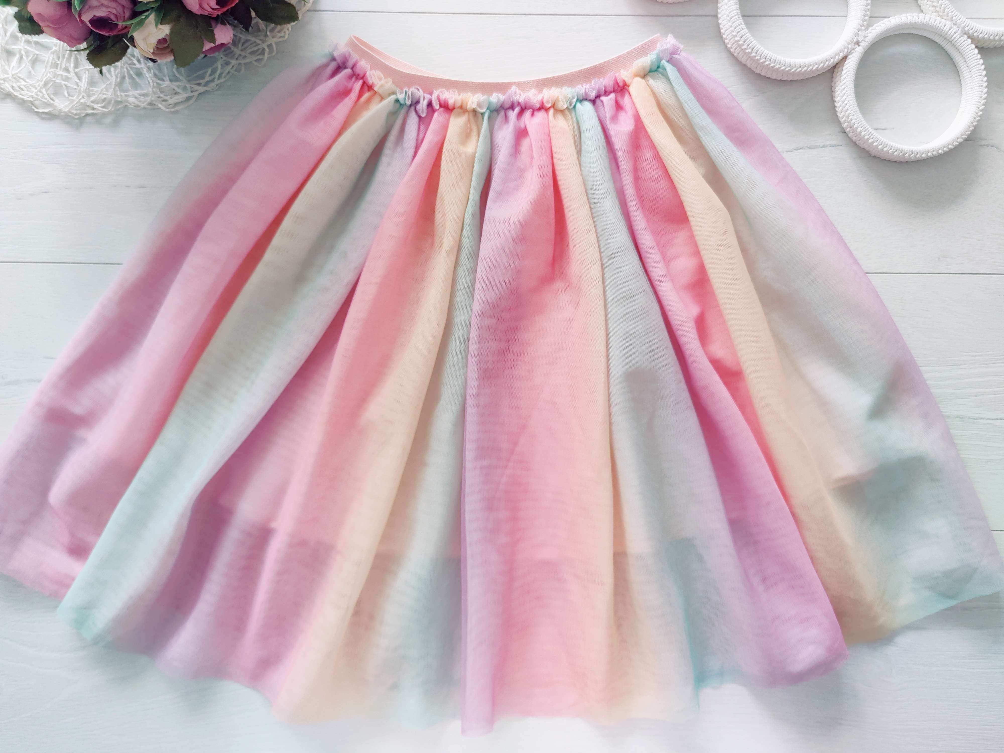 8,9 років, зріст 134 Дитяча пишна спідниця фатин