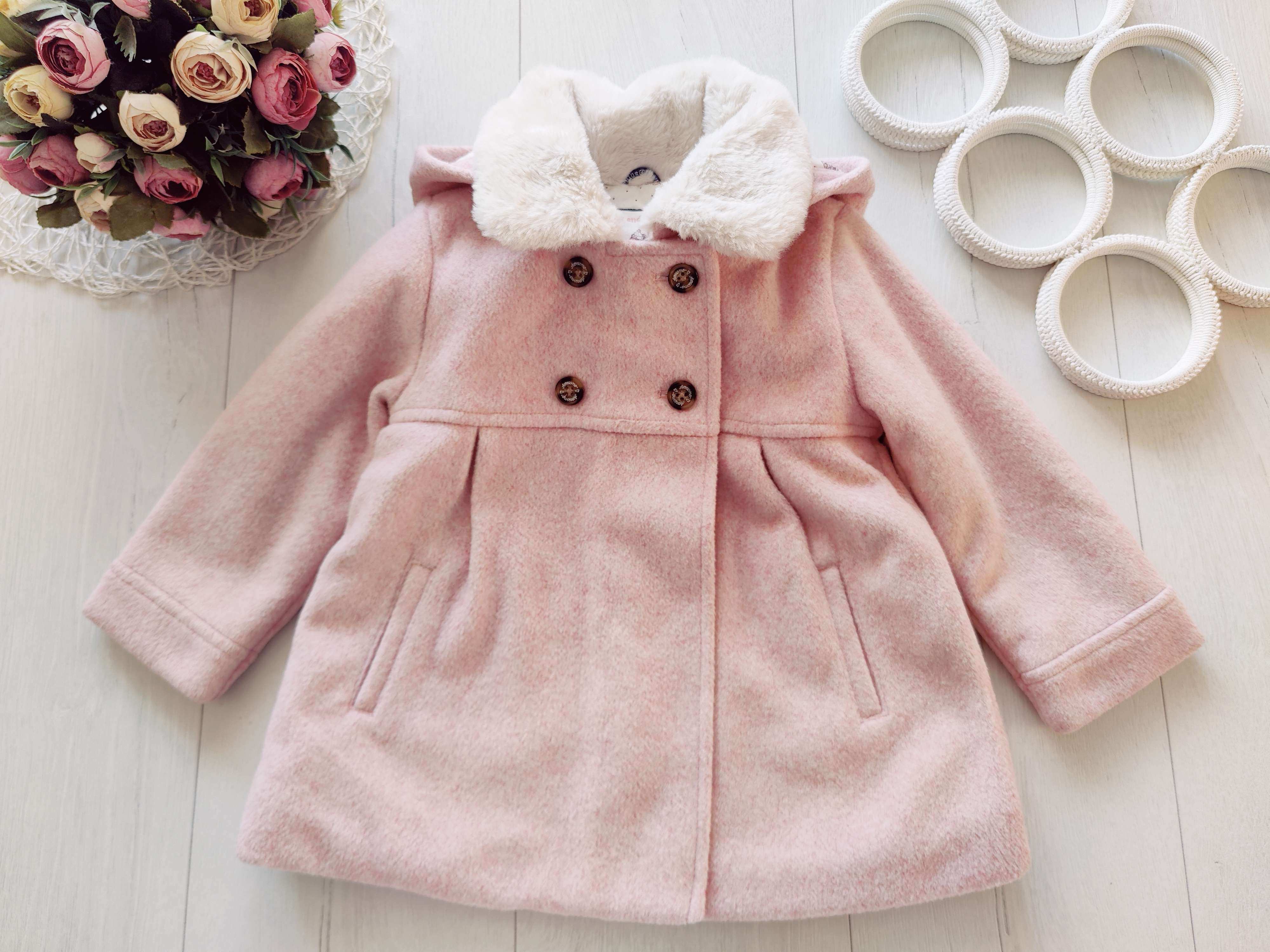 2 роки, зріст 92 Тепле пальто на флісі та тонкому синтепоні