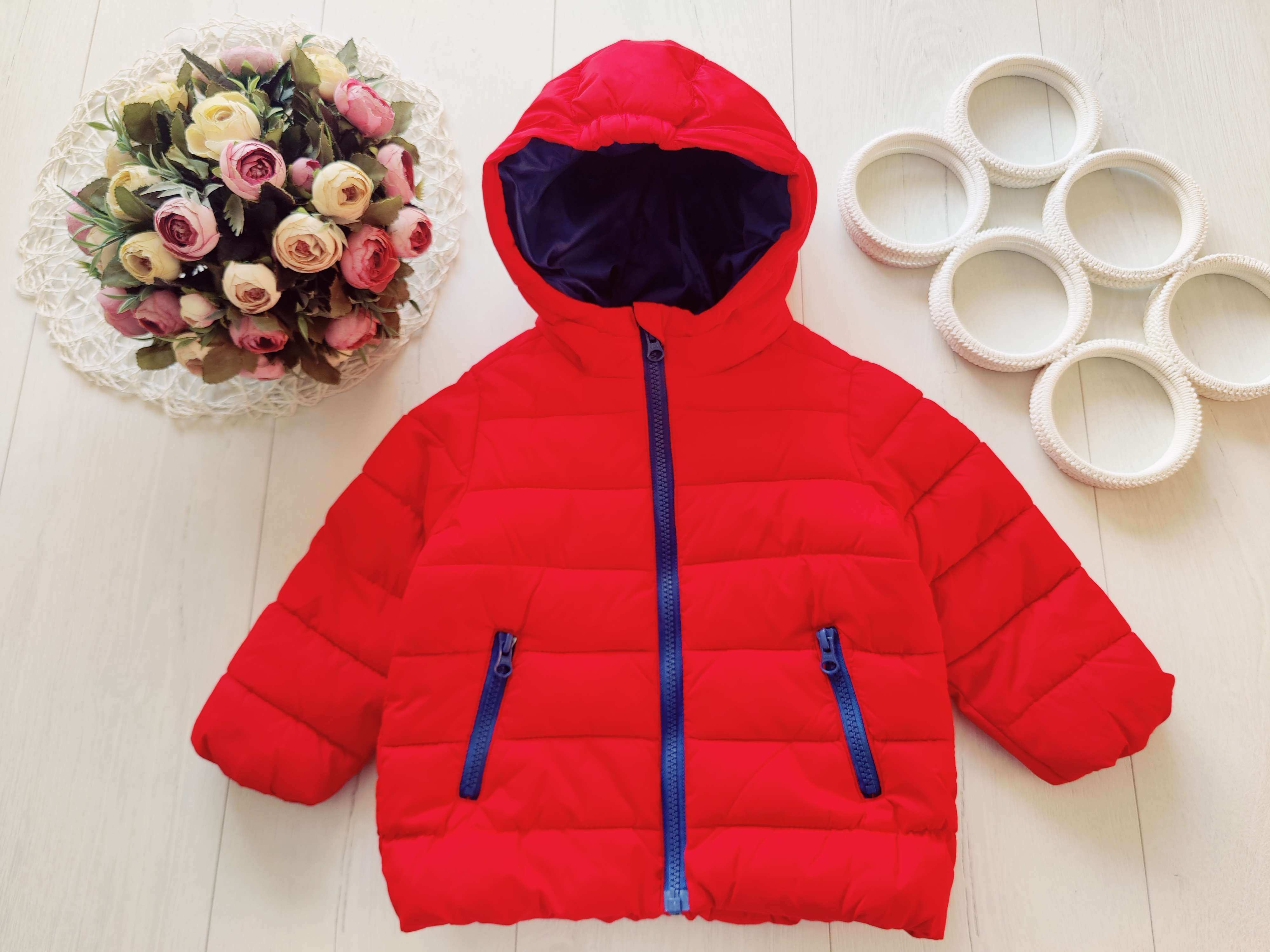 1-2 роки, зріст 80 Тепла демісезонна курточка на синтепоні