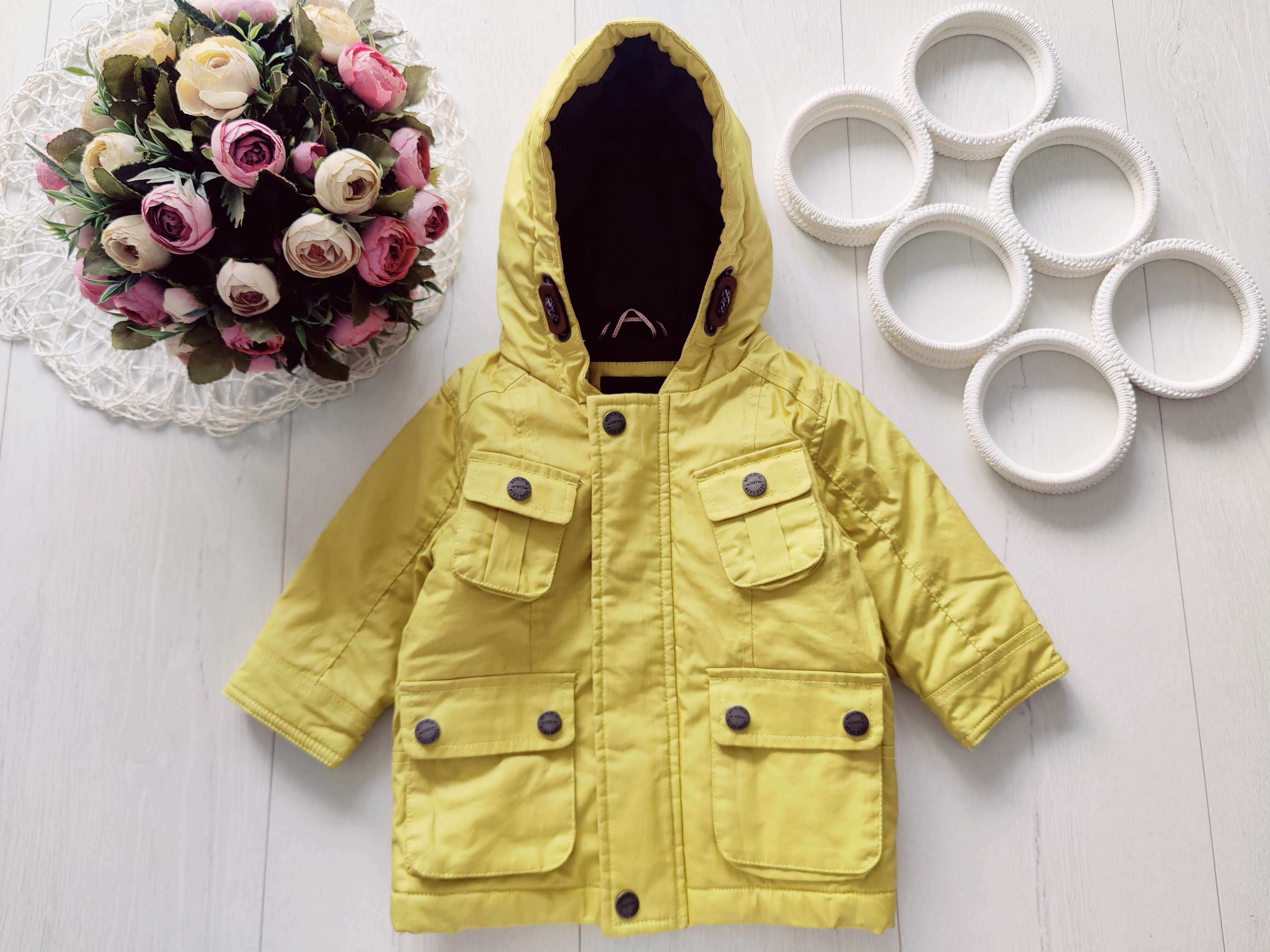 6,9 міс, зріст 68,74 Тепла куртка з просоченням на синтепоні, фліс