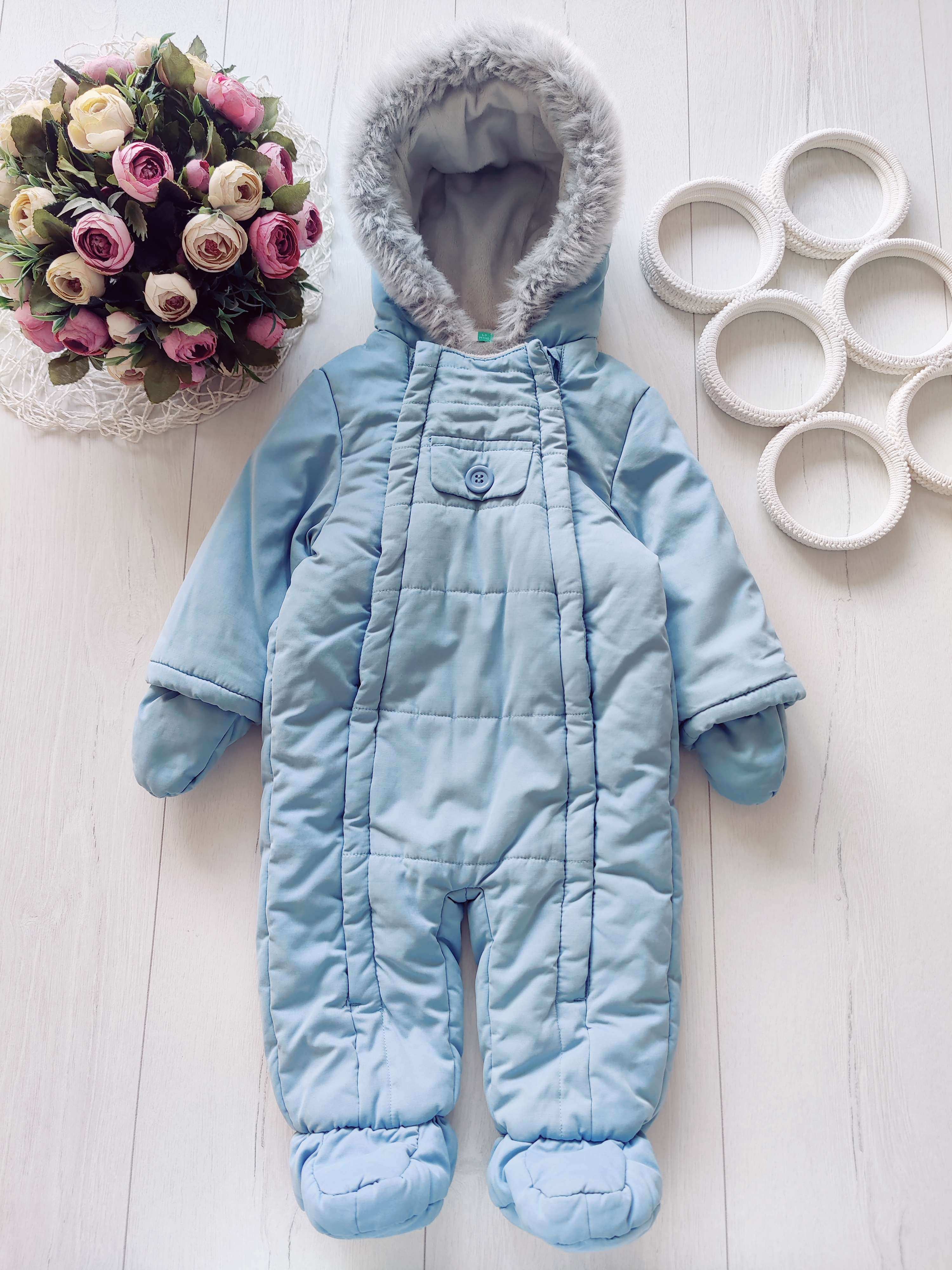 6-9 міс, Теплий комбінезон на сіетнепоні для хлопчика