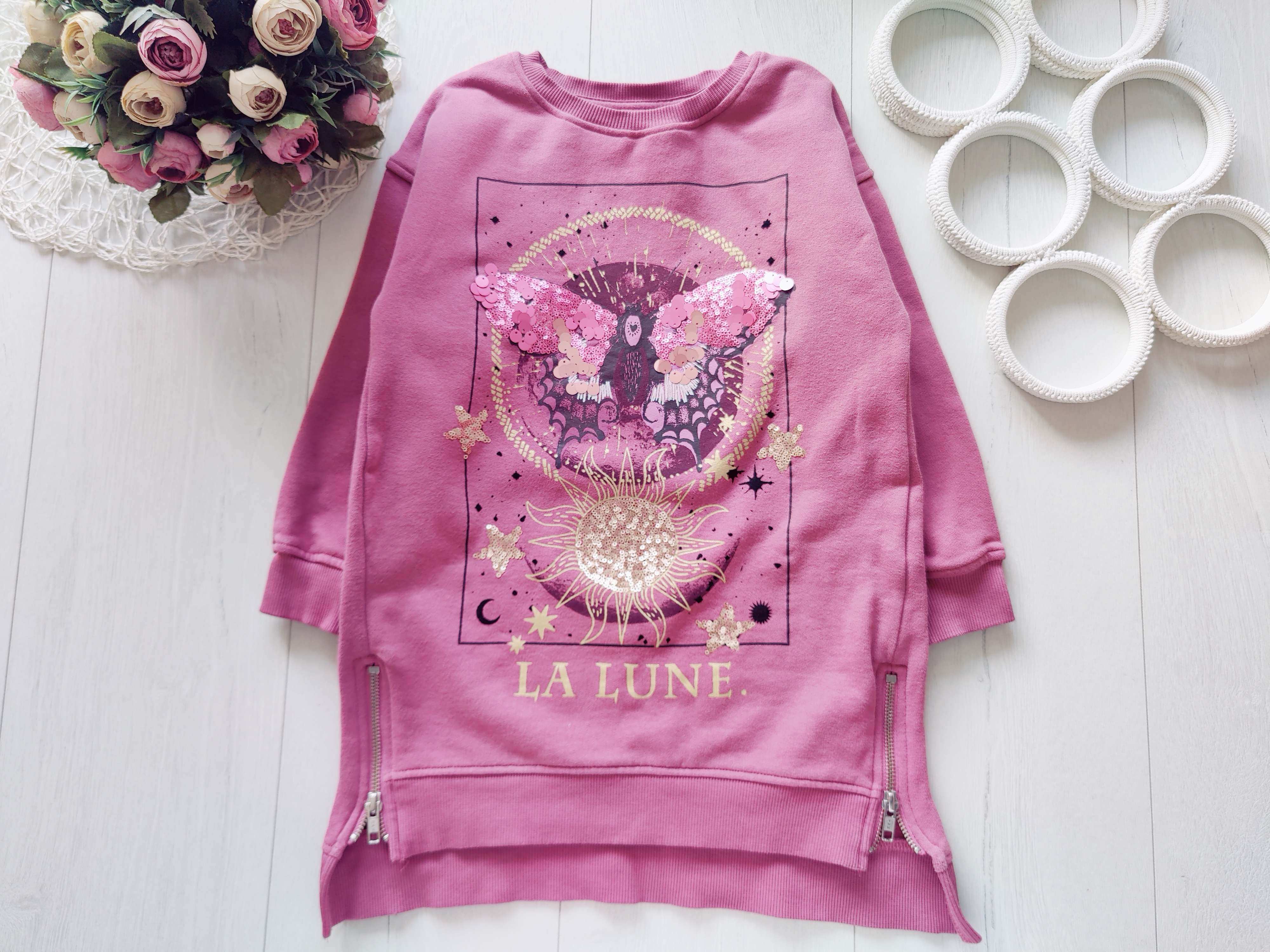 6 років, зріст 116 Тепла туніка-сукня на флісі