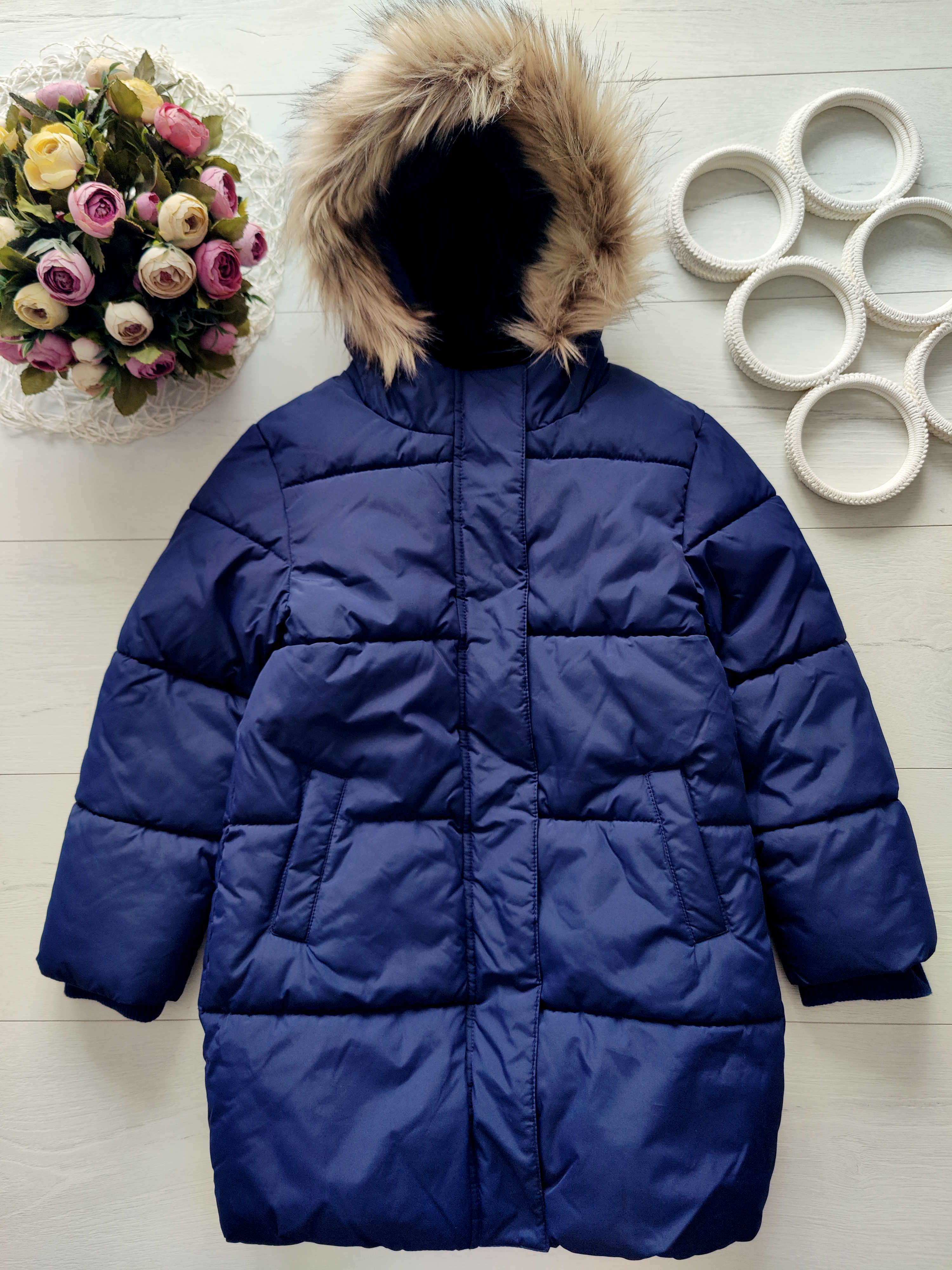 8 років, зріст 128 Тепла зимова курточка на синтепоні