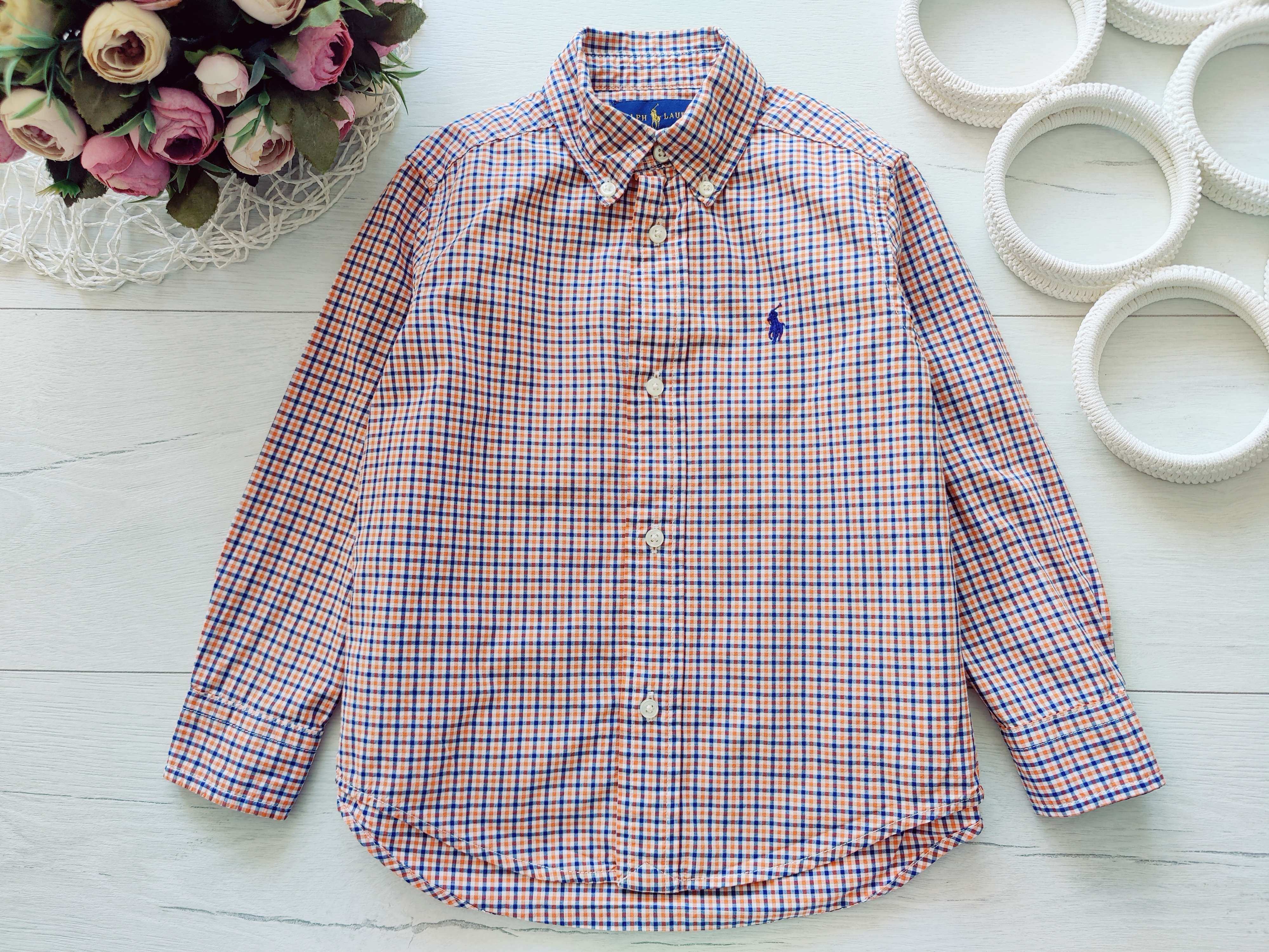 3 роки, зріст 98 Брендова сорочка в клітинку Ralph Lauren