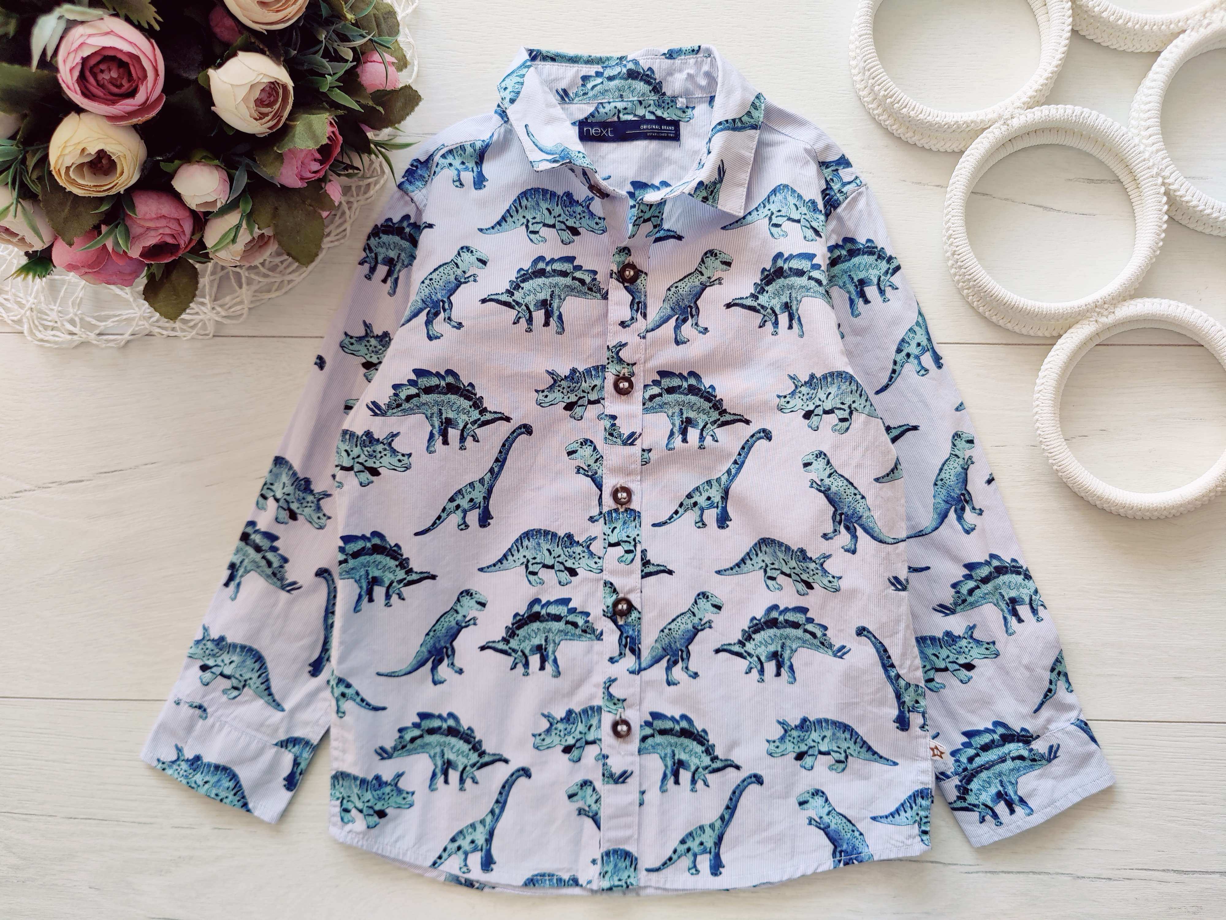2,3 роки, зріст 98 Сорочка в динозаврах котон