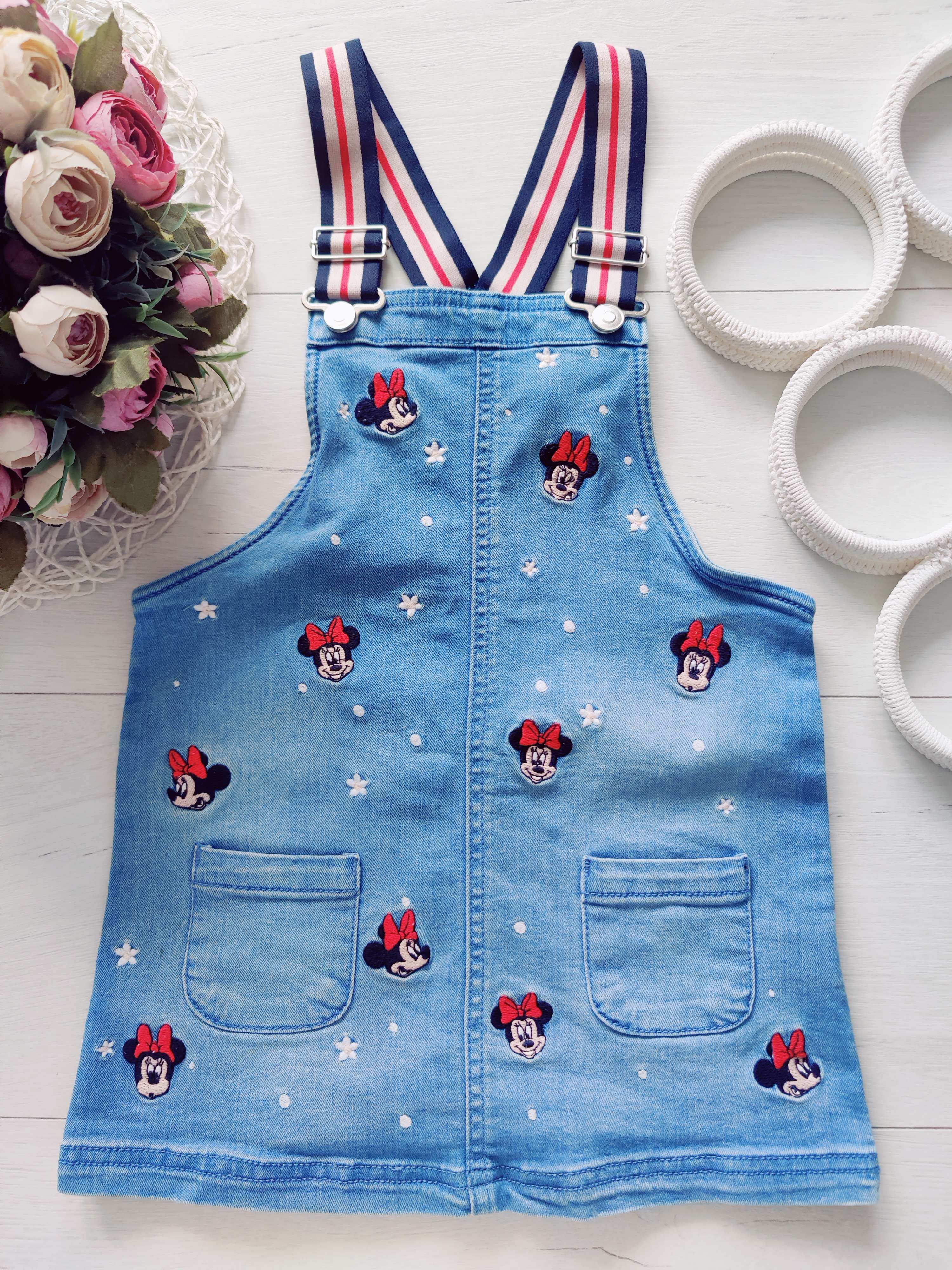 4 роки, зріст 104 Джинсовий сарафан з міккі стретч