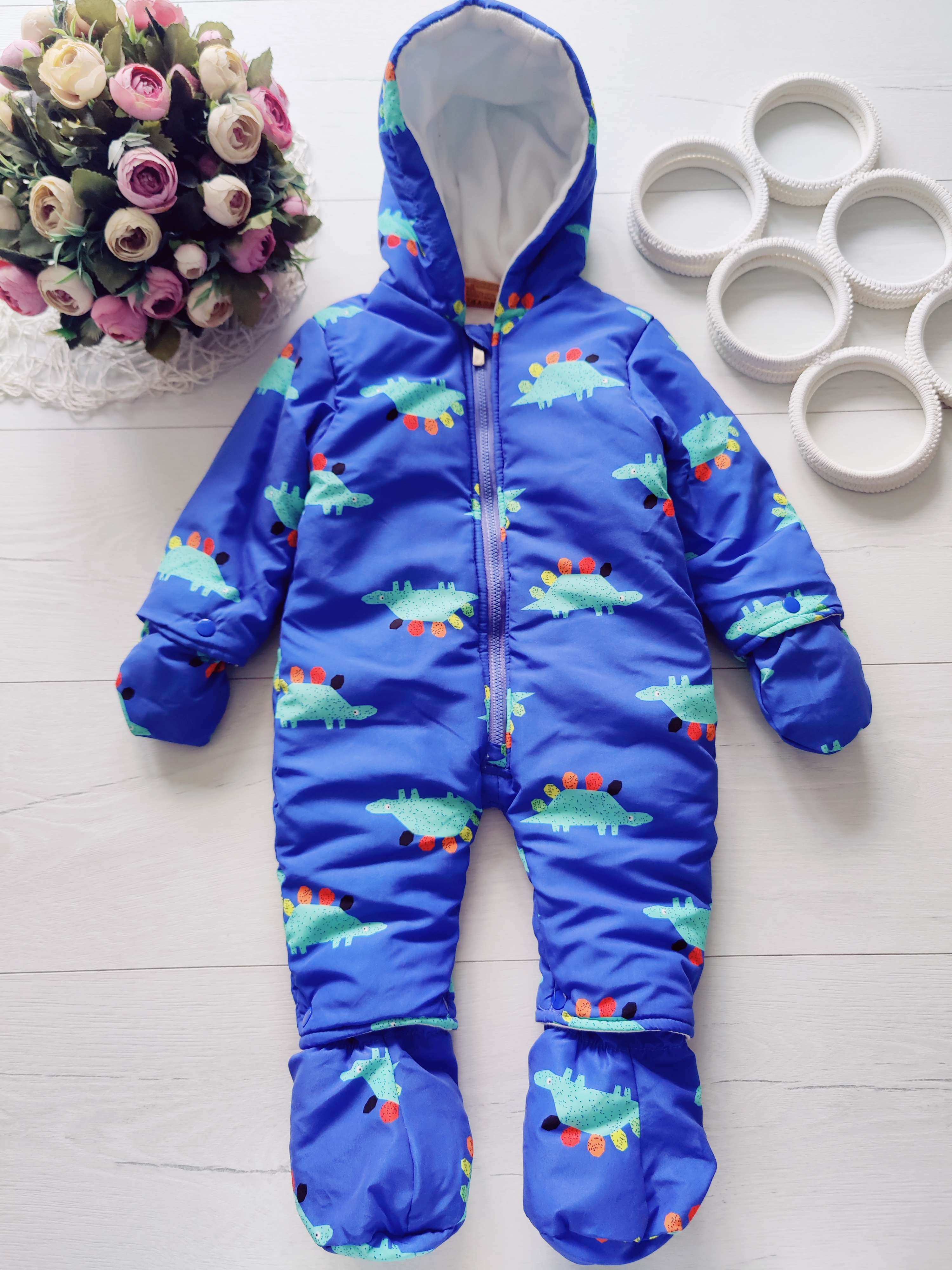 6,9 міс, зріст 68,74 Теплий комбінезон на синтепоні демі