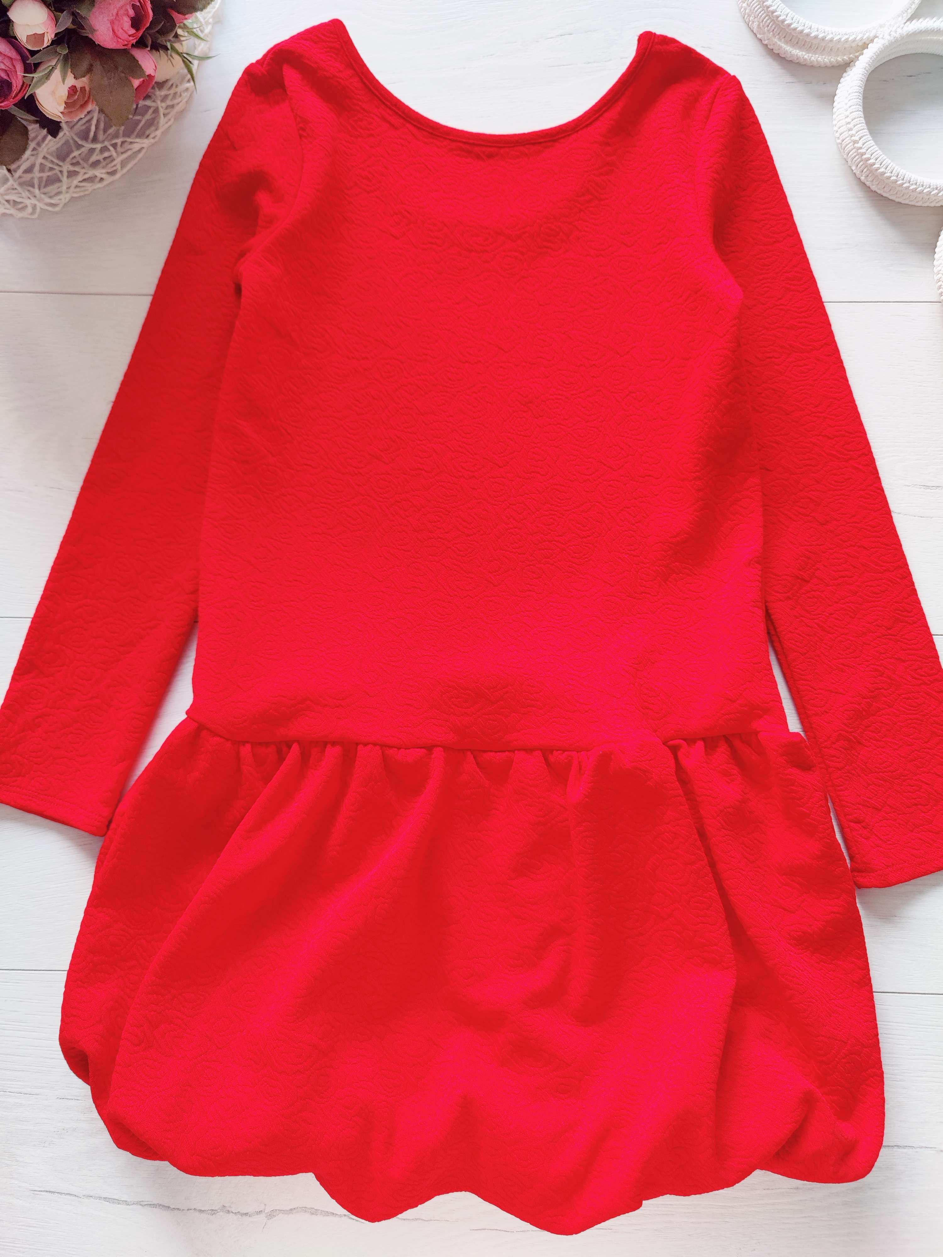 6,8 років, зріст 122,128 Червона дитяча сукня