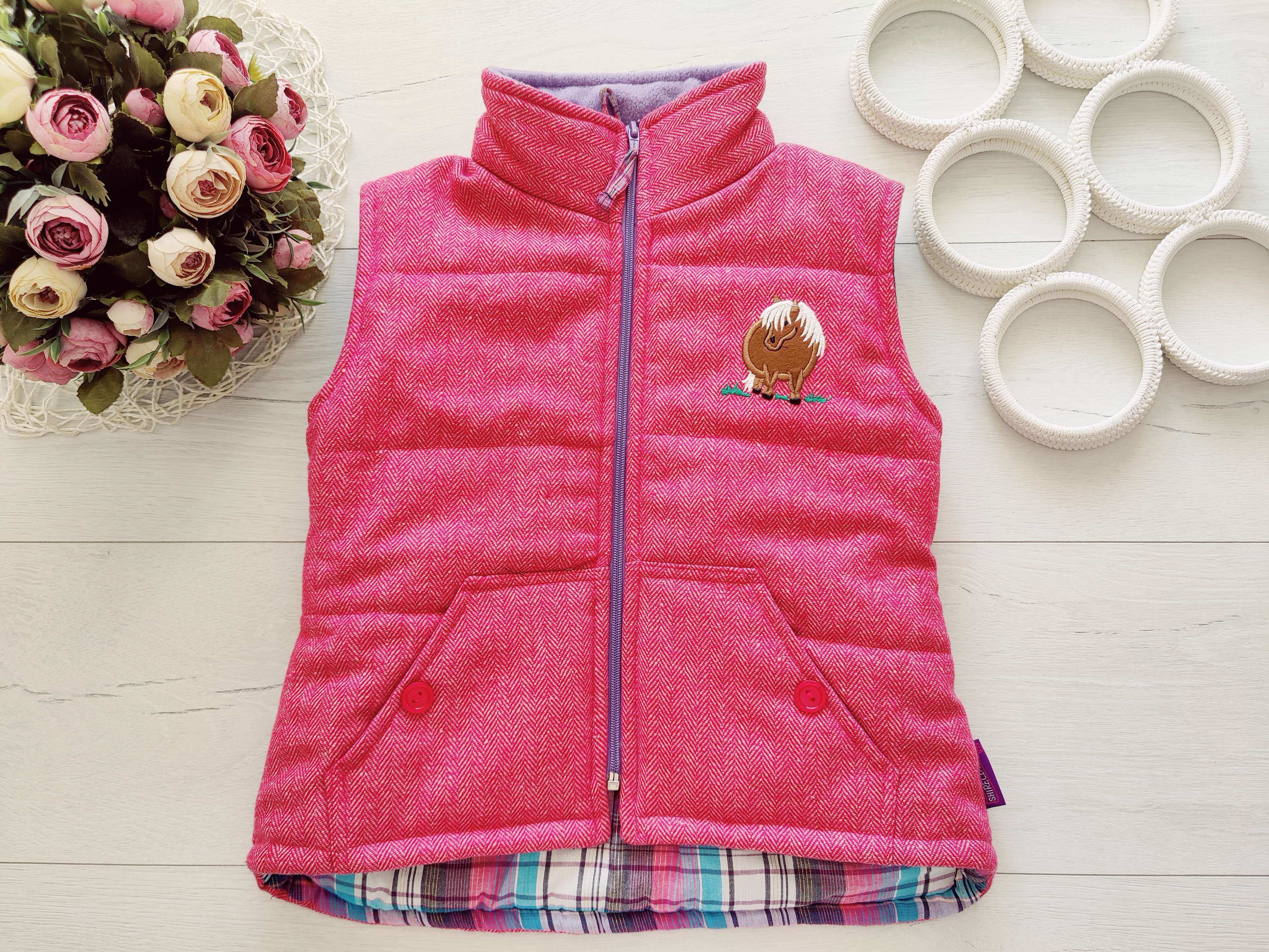 10,11 років, зріст 140,146 Тепла жилетка на синтепоні для дівчинки