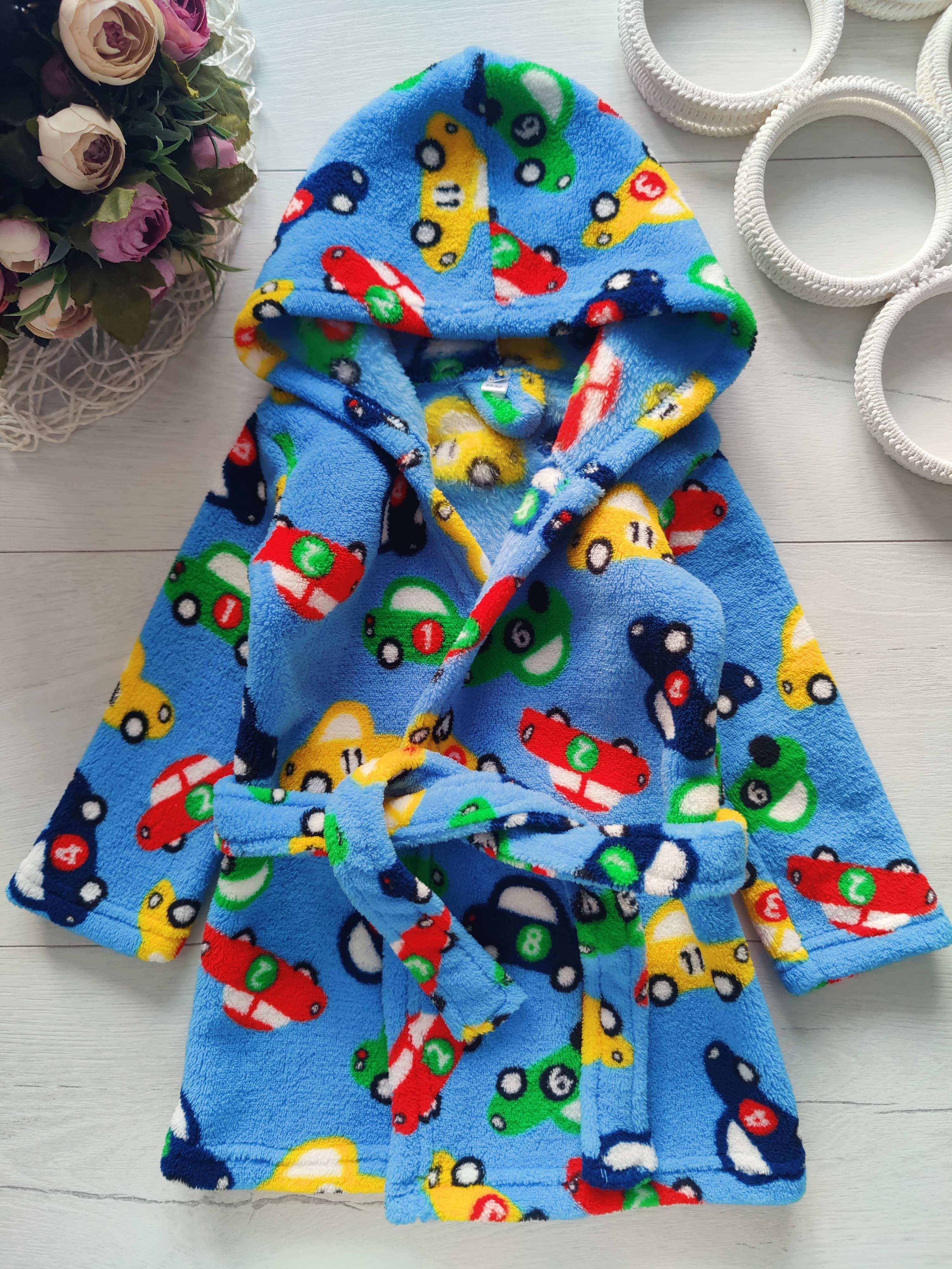 18,24 міс, зріст 86,92 Халат у машинках