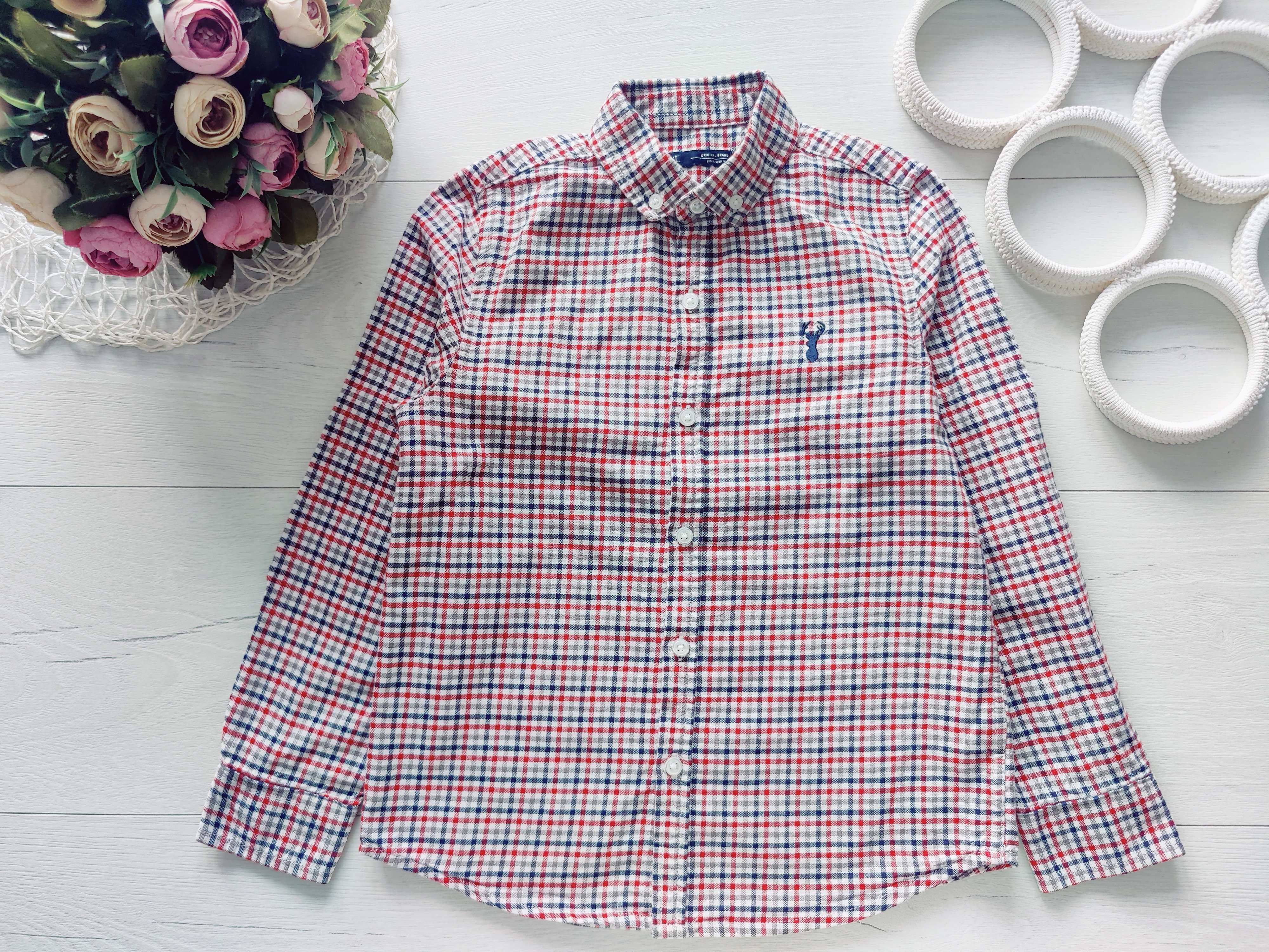 6,7 років, зріст 122 Красива сорочка в клітинку