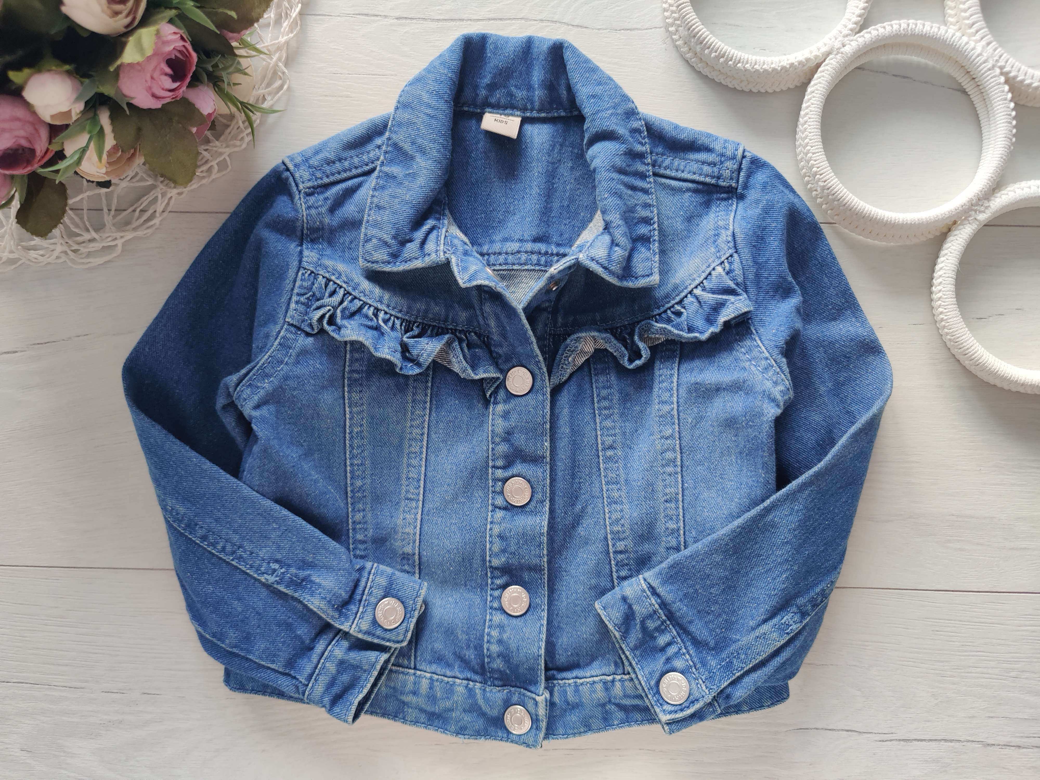 2,3 роки, зріст 92,98 Джинсівка для дівчинки на кнопках